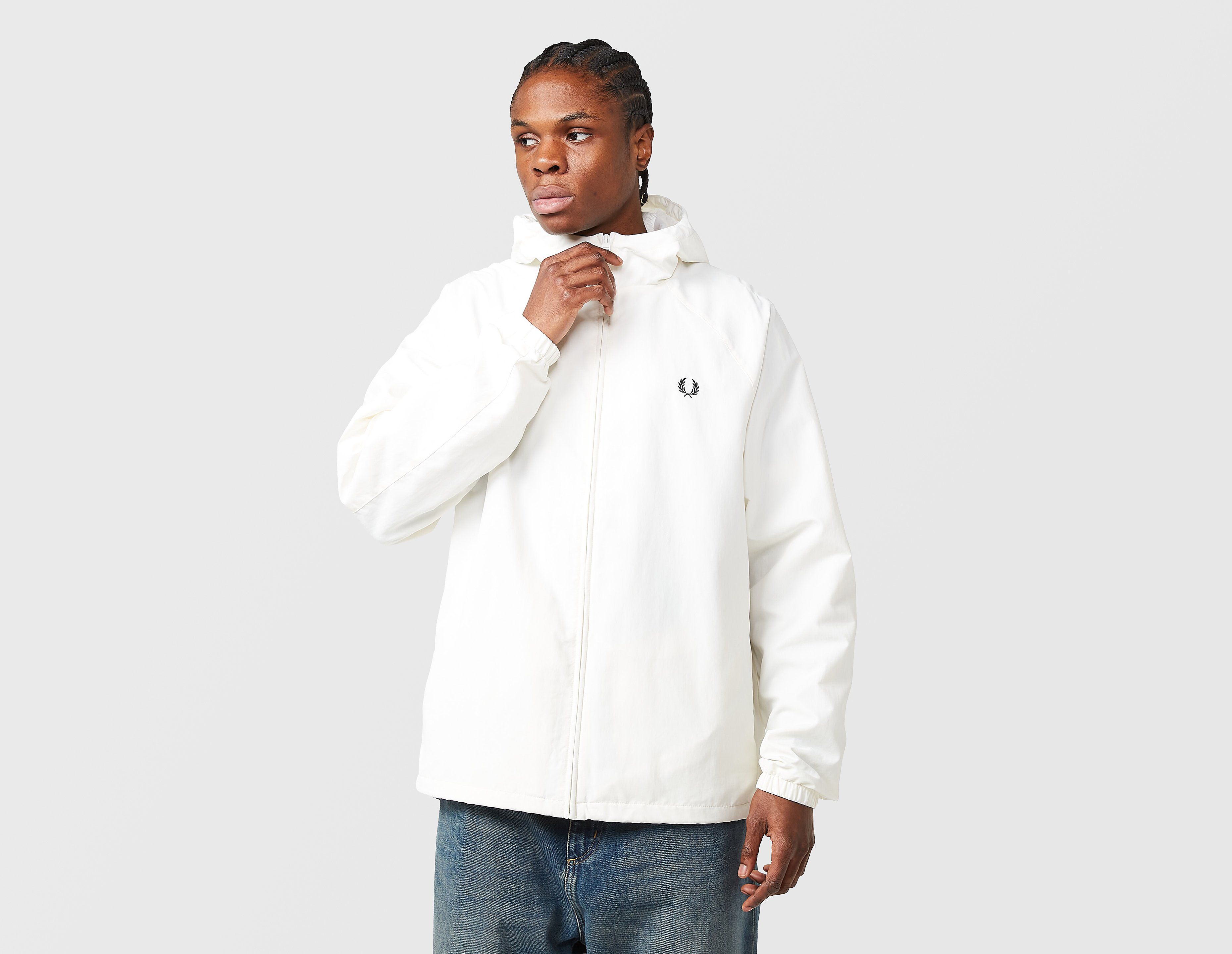 Fred Perry Hooded Shell Jacket, blanco