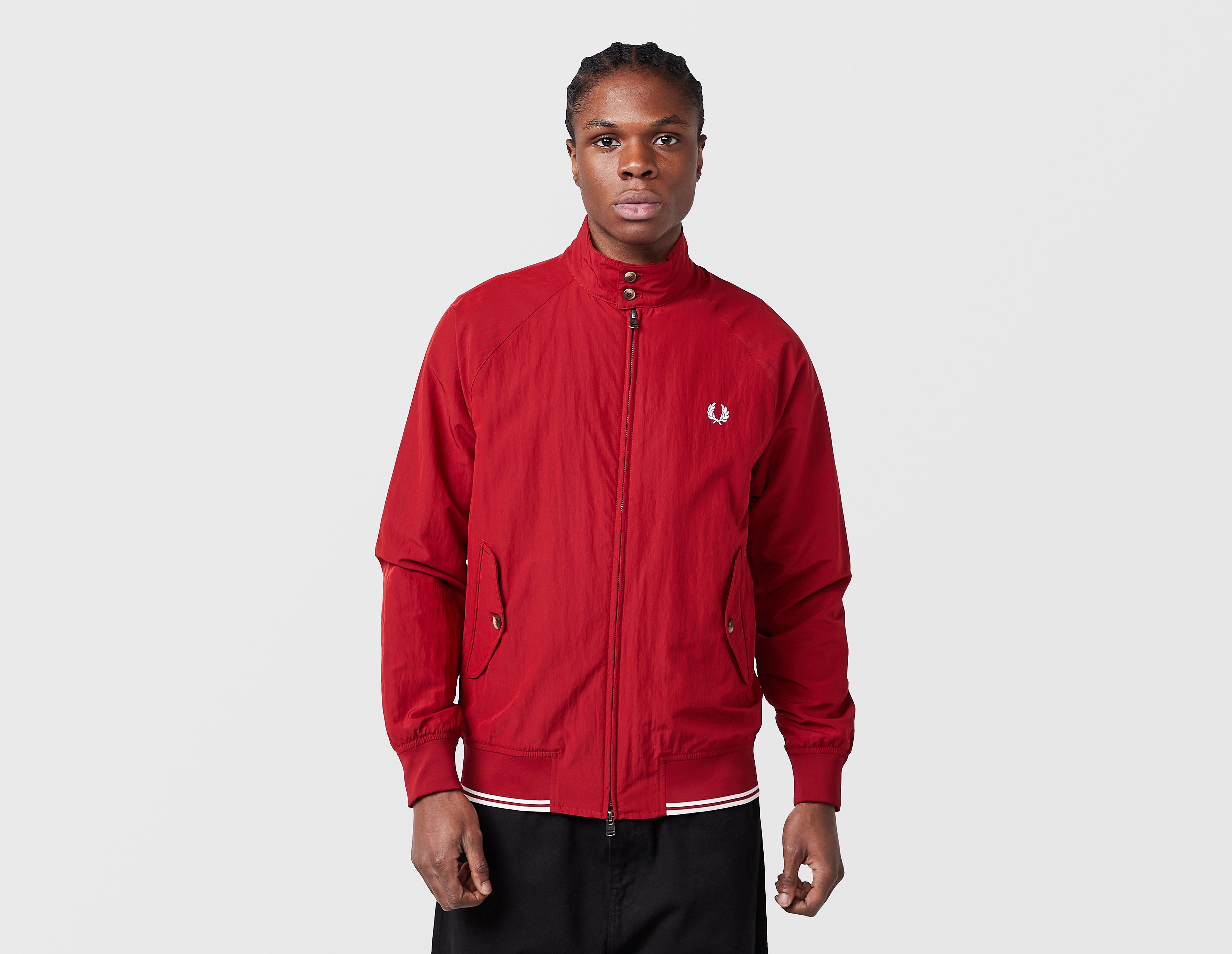 Fred Perry Crinkle Harrington Jacket, rojo