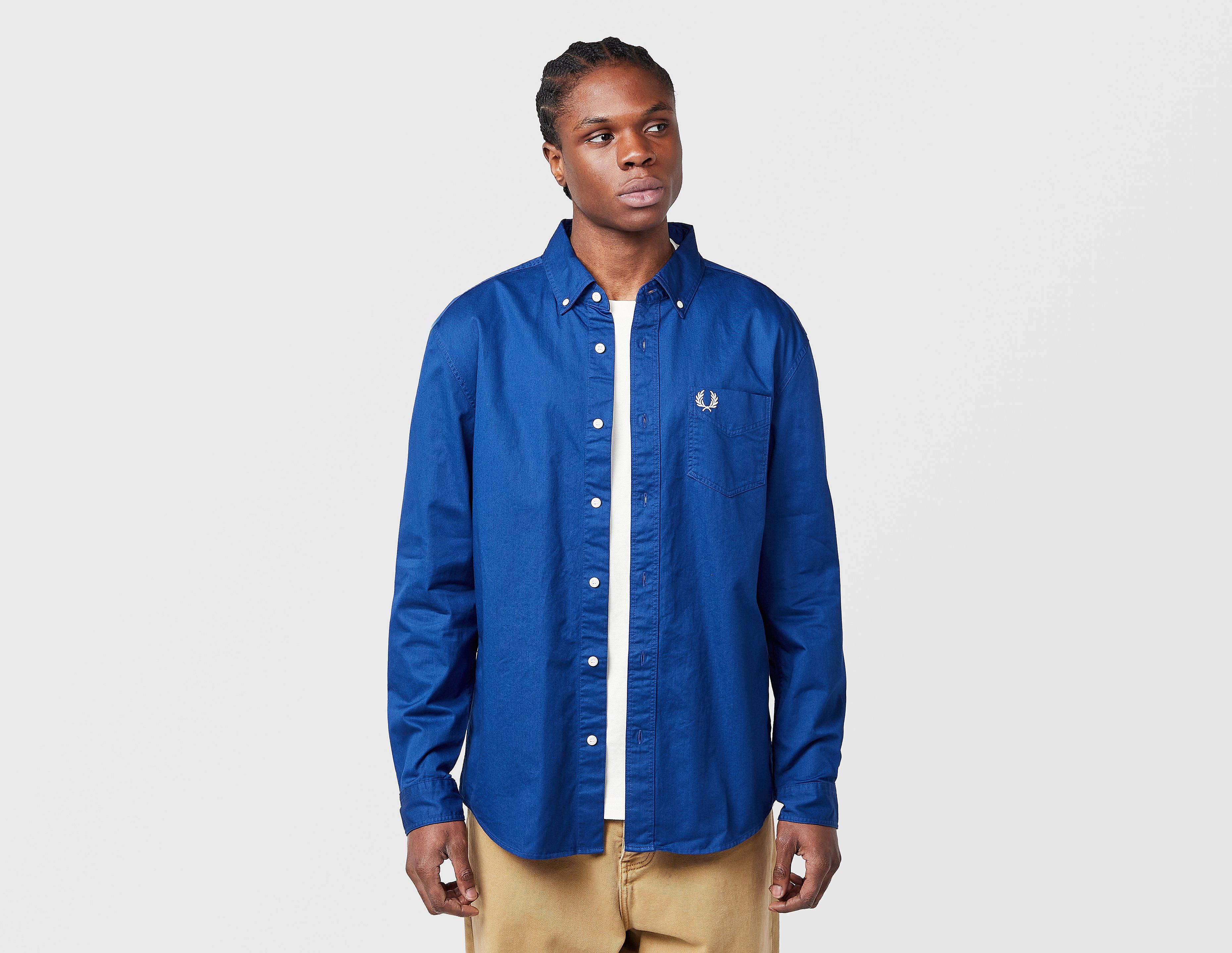 Fred Perry Relaxed Washed Twill Shirt, azul