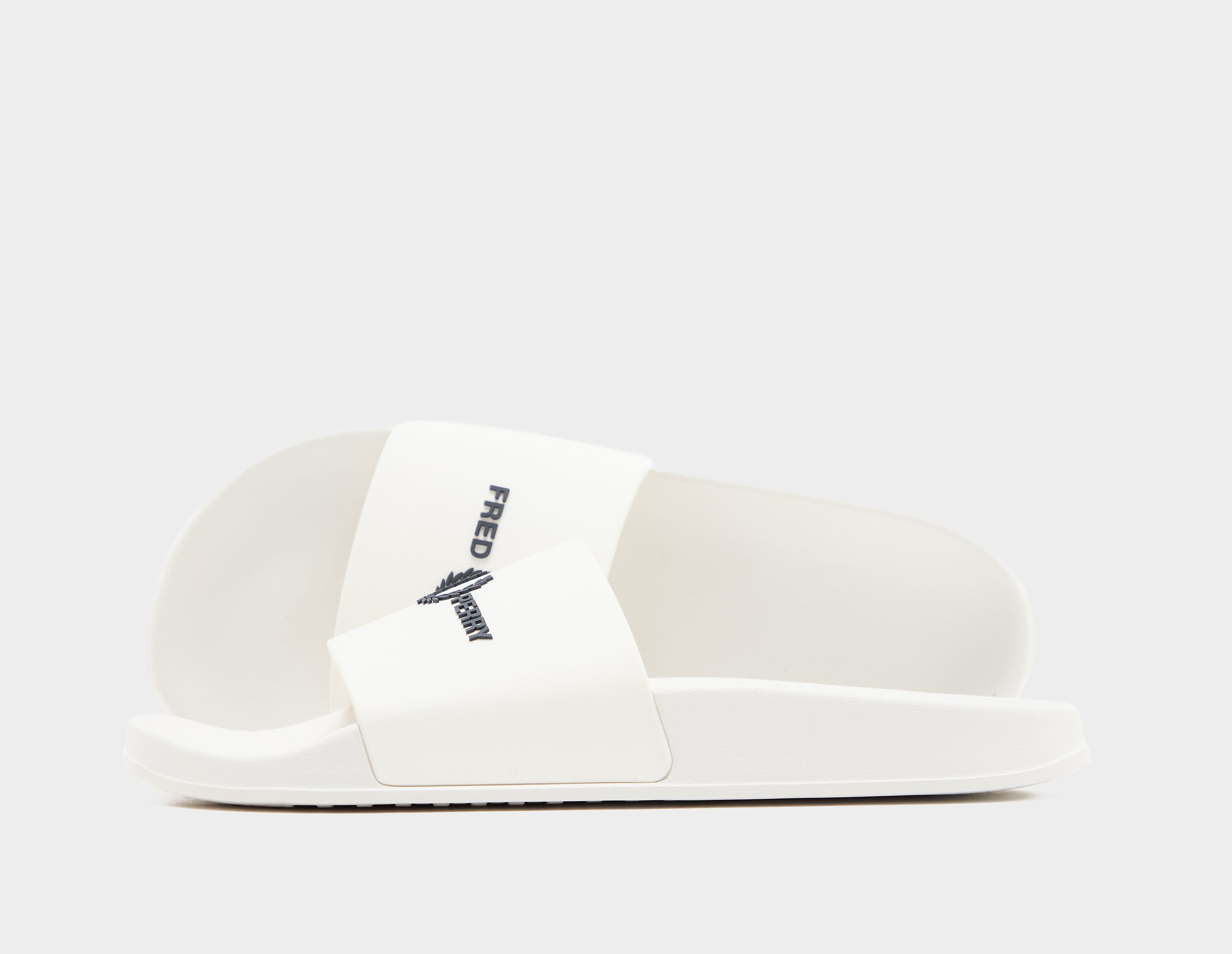 Fred Perry Branded Slides, blanco