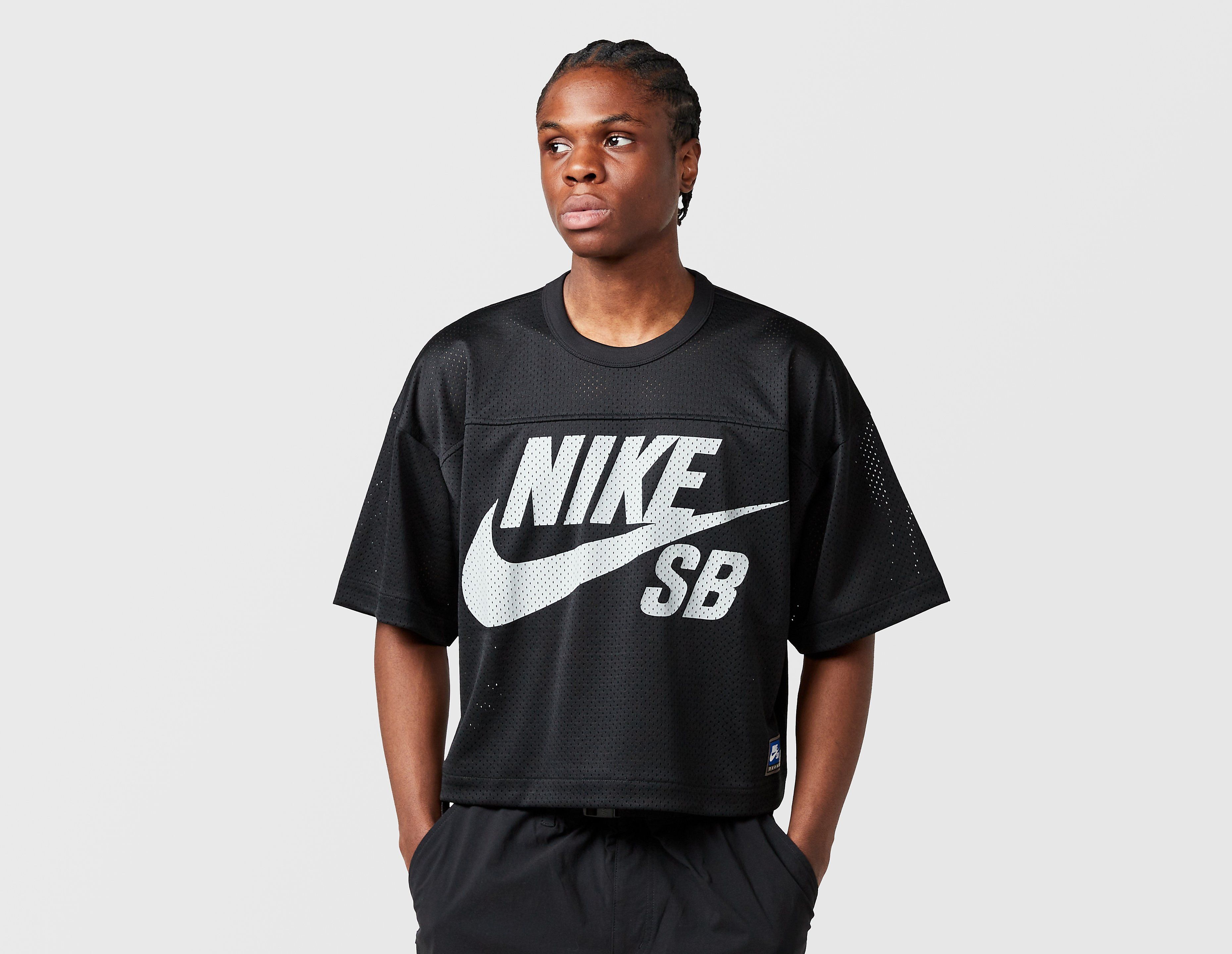 Nike SB Mesh Football Shirt Skate Top, negro