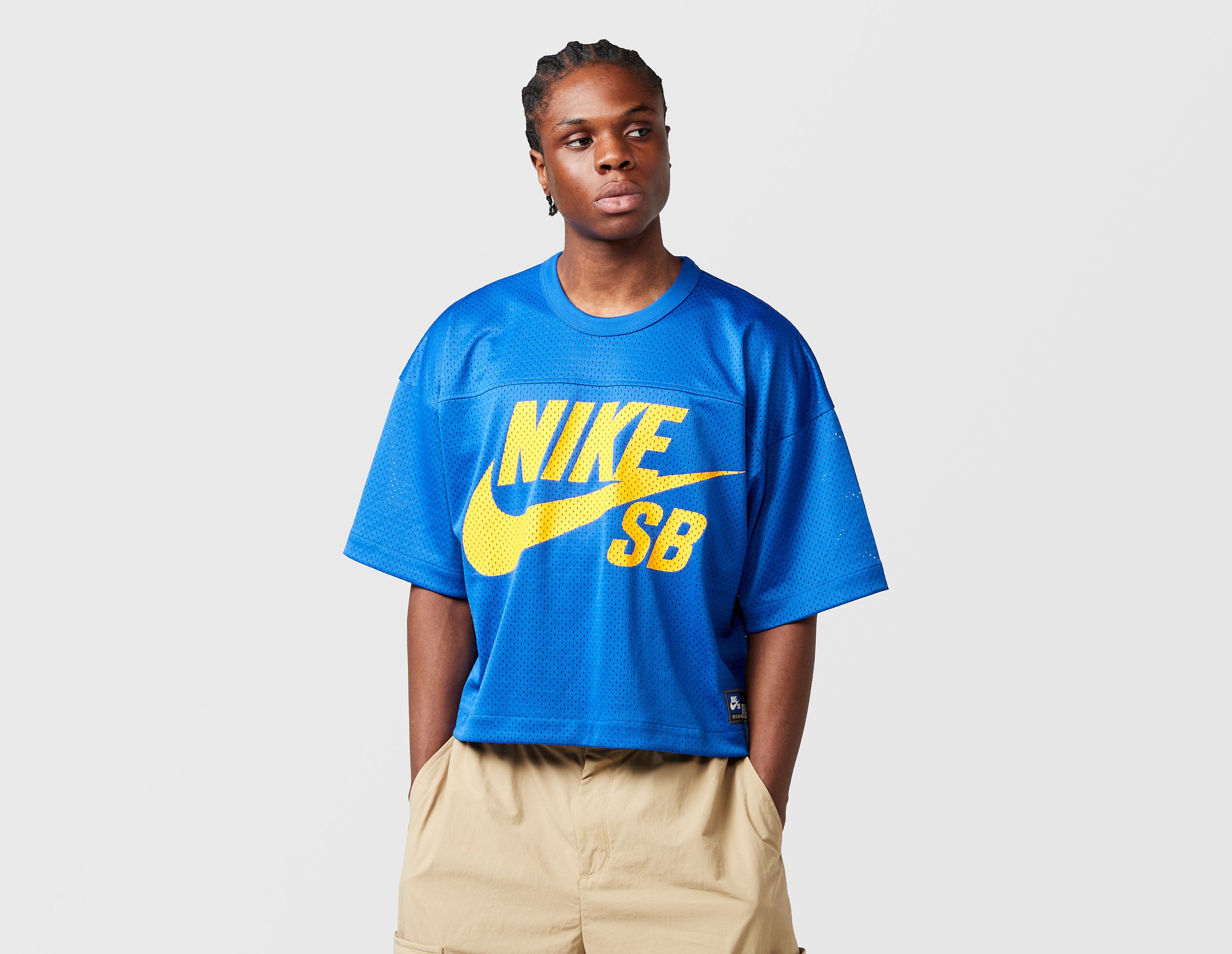 Nike SB Mesh Football Shirt Skate Top, azul