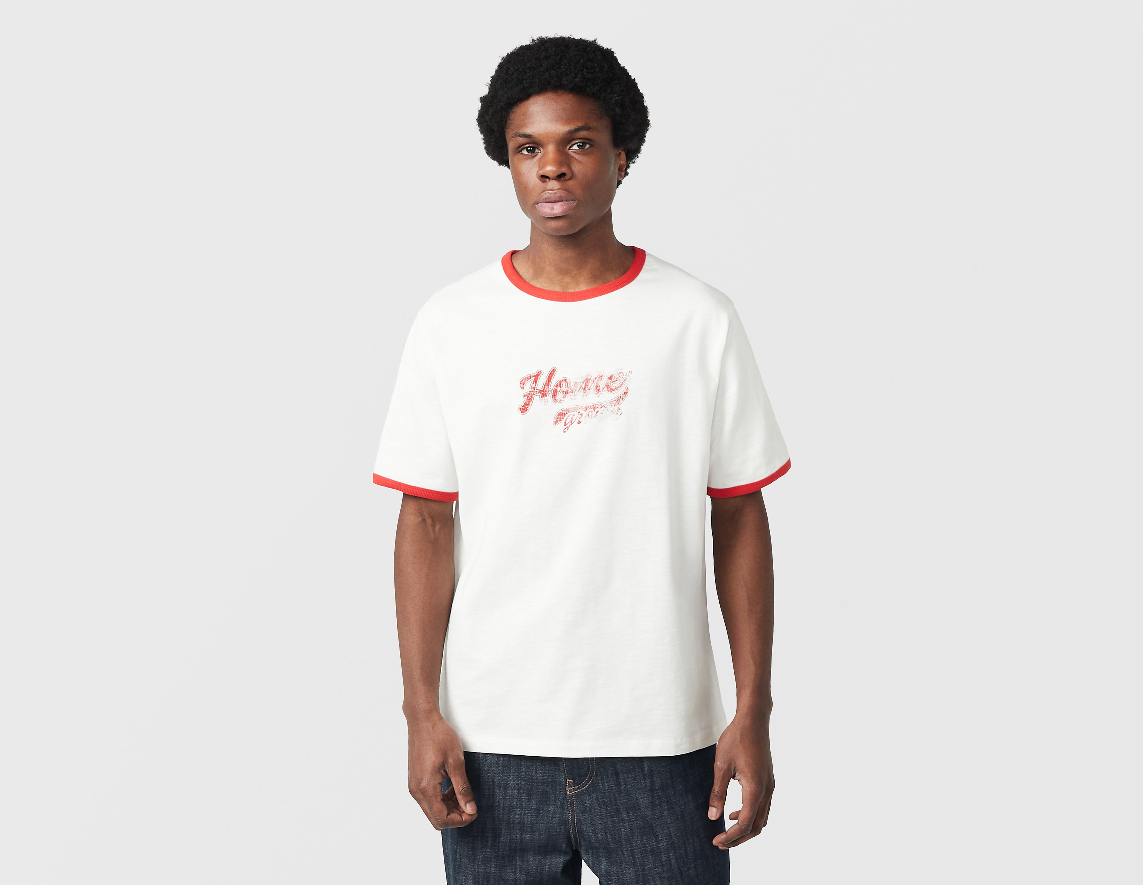 Home Grown Hermano Ringer T-Shirt, blanco