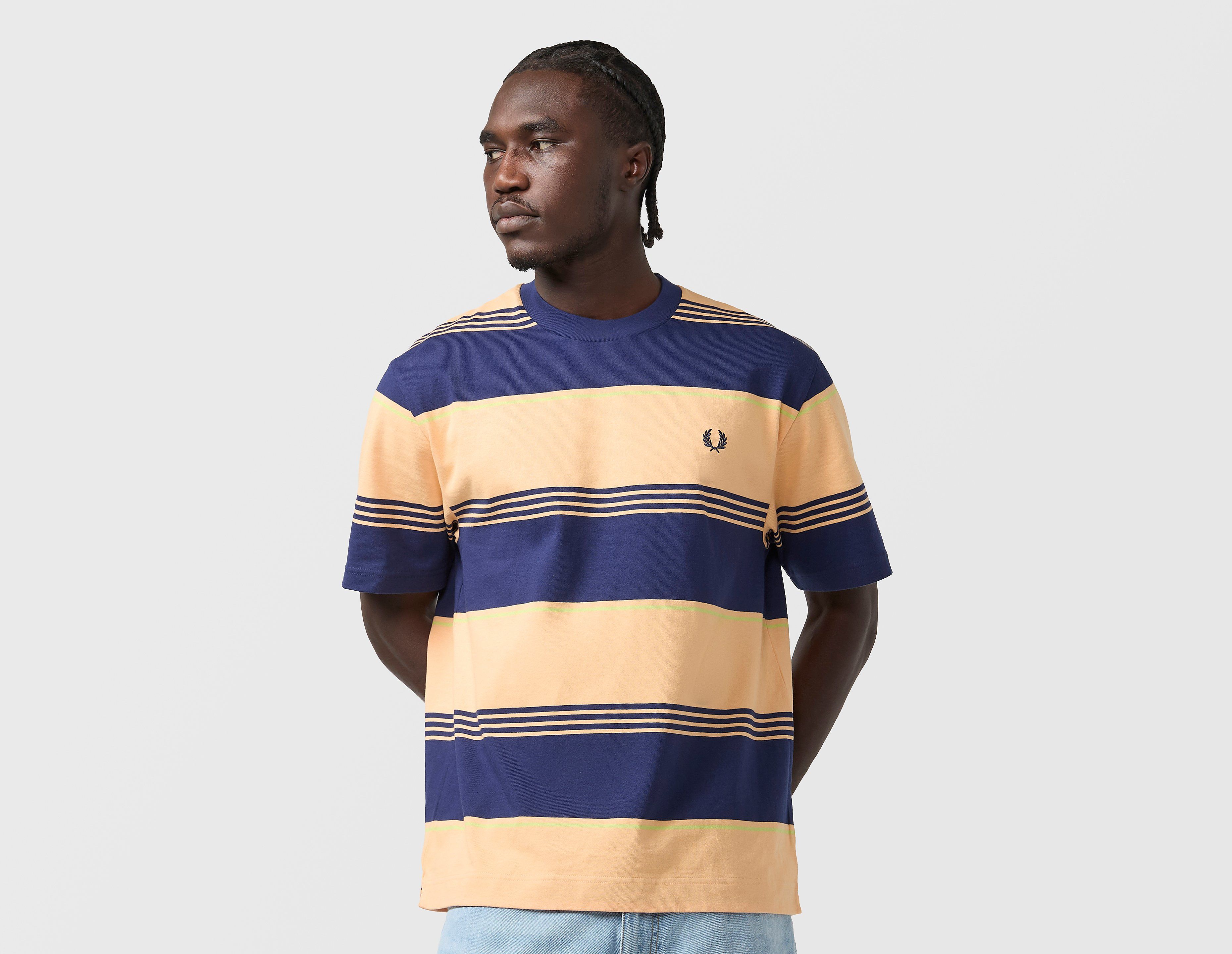 Fred Perry Striped Relaxed T-Shirt, oranje