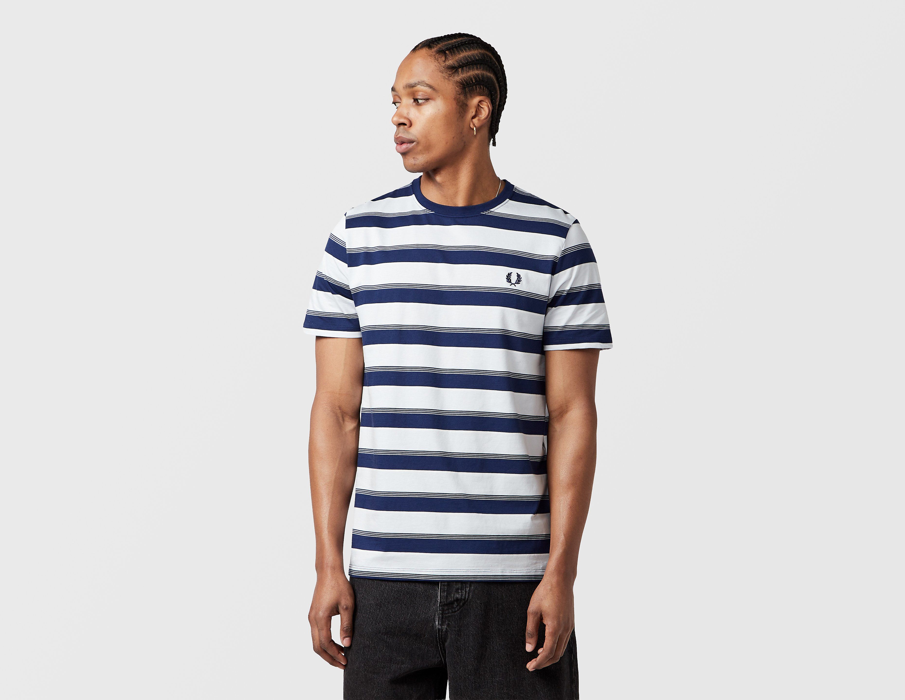 Fred Perry Fine Stripe T-Shirt, azul