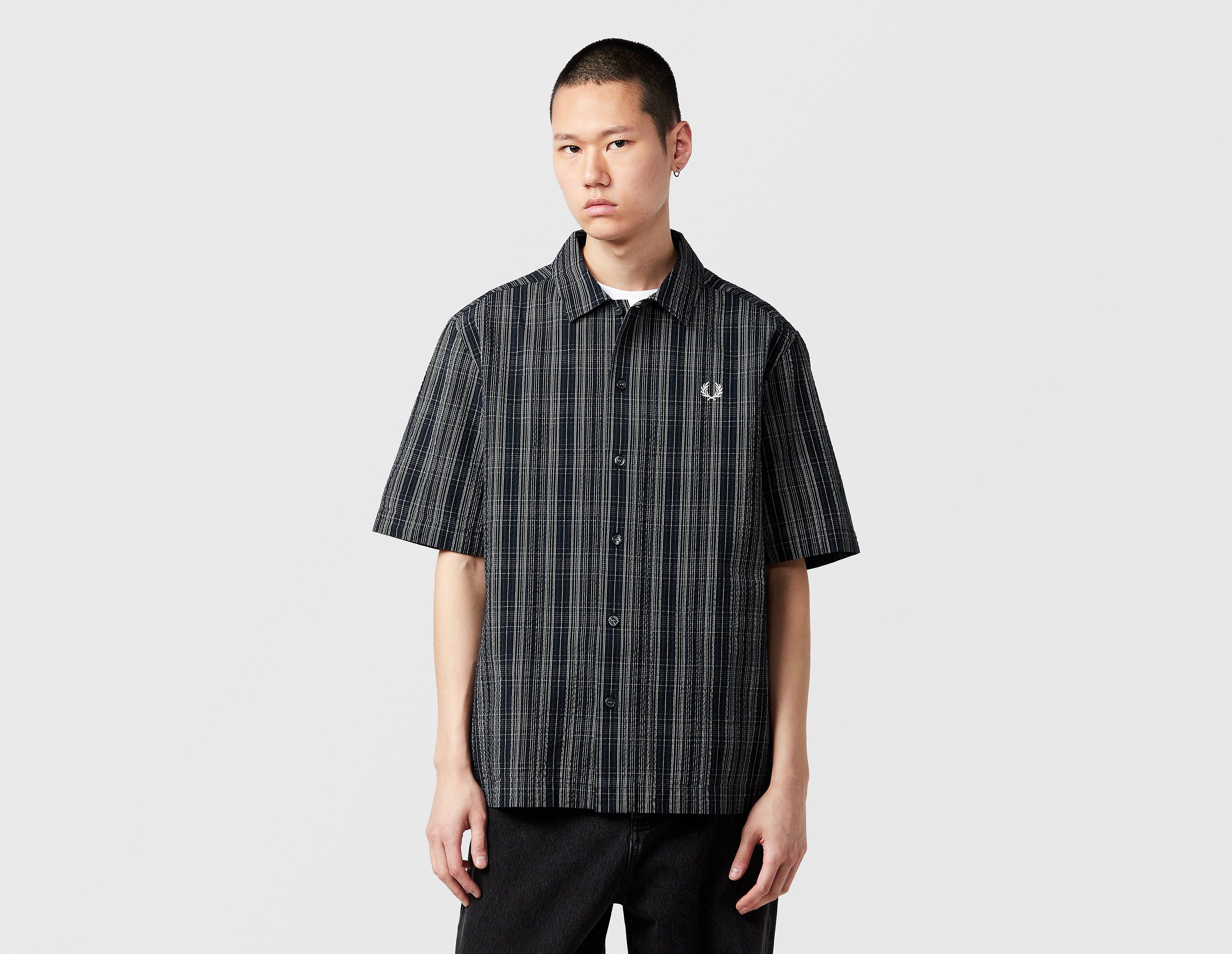 Fred Perry Seersucker Check Shirt, negro