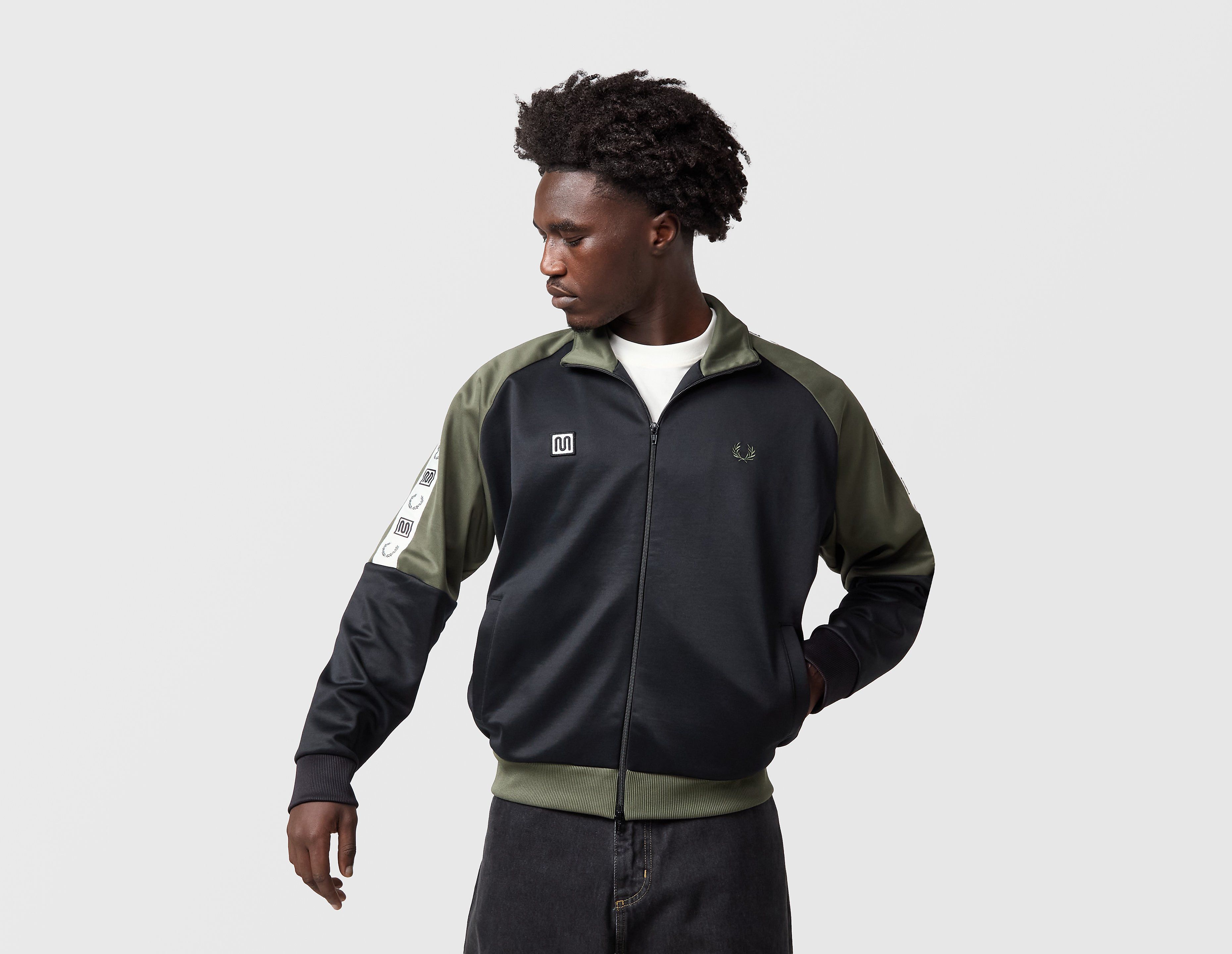 Fred Perry x Meyba Taped Track Jacket, negro