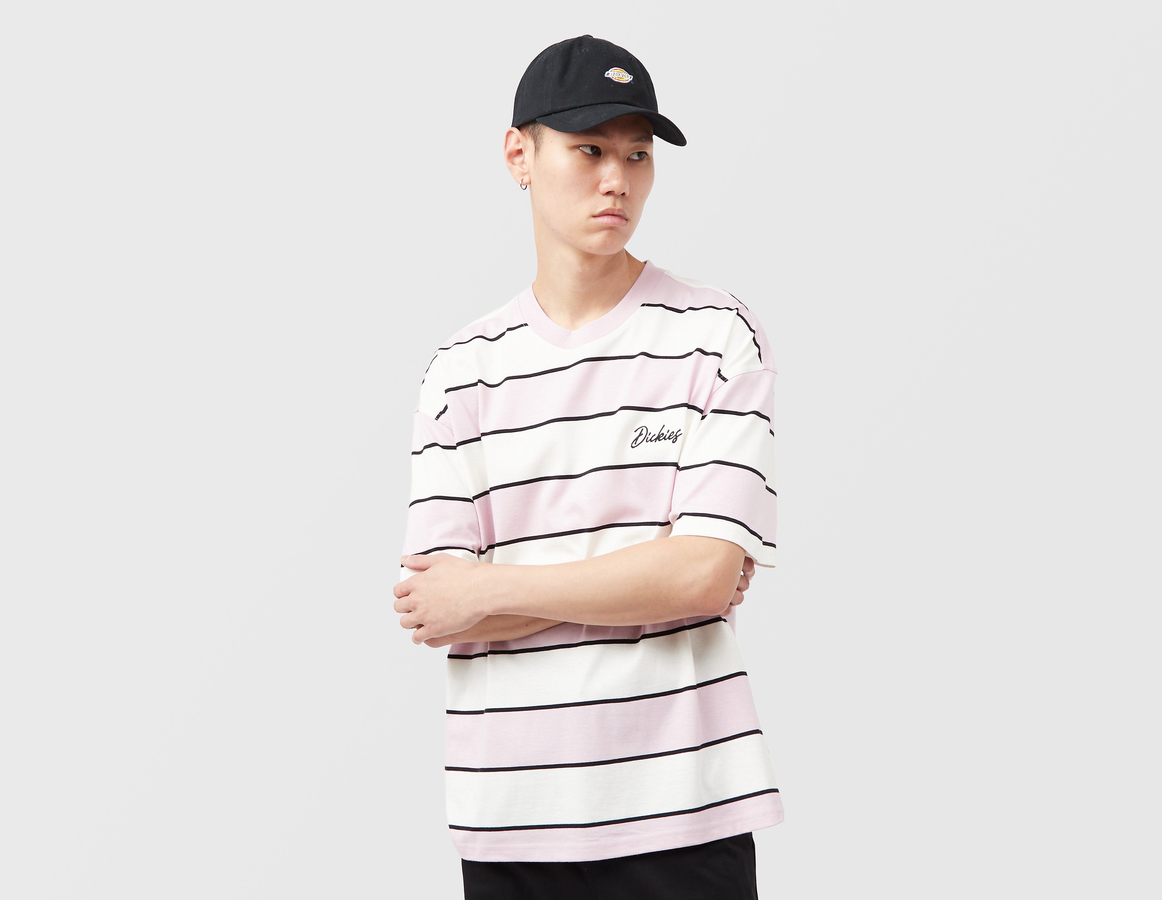 Dickies Embroidery Stripe T-Shirt, roze