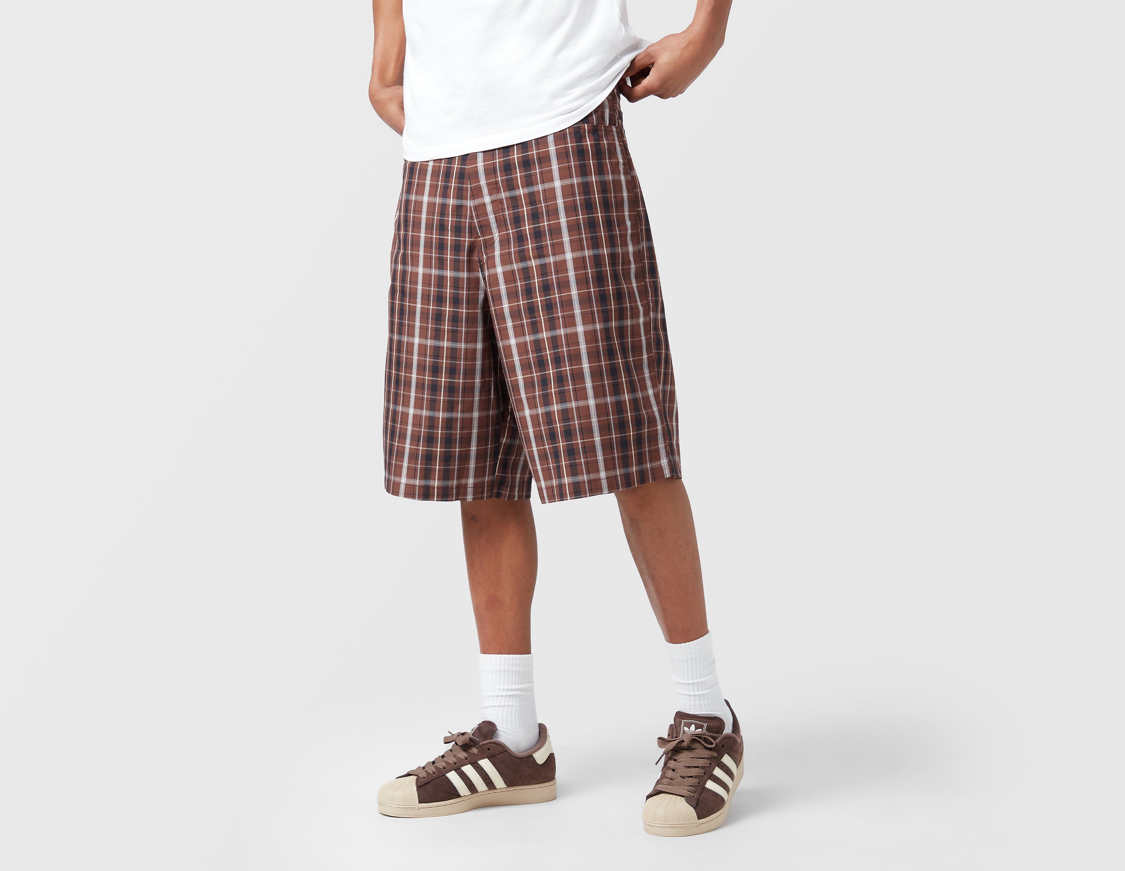 Home Grown Dover Check Shorts, marrón