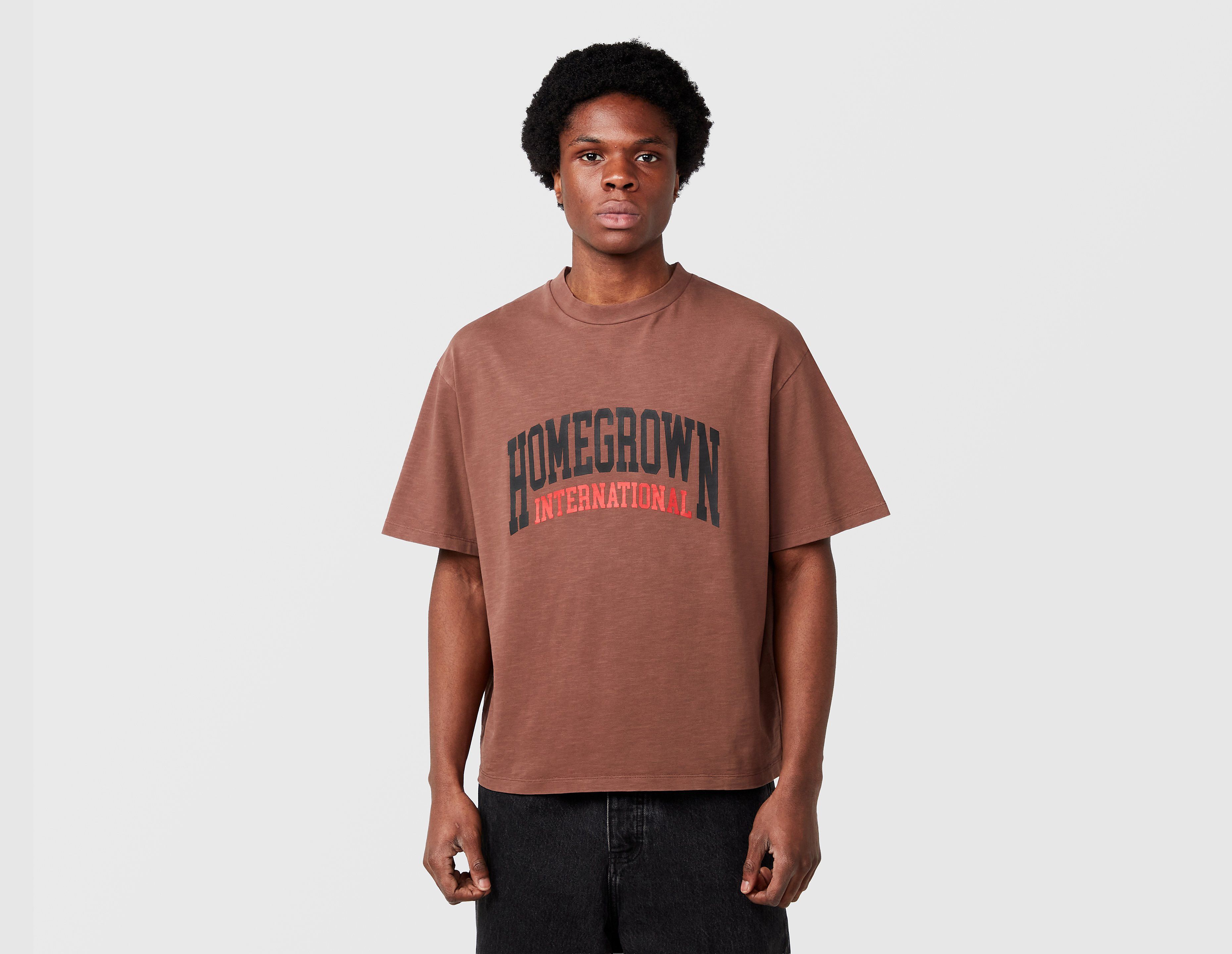 Home Grown International Ringer T-Shirt, marron