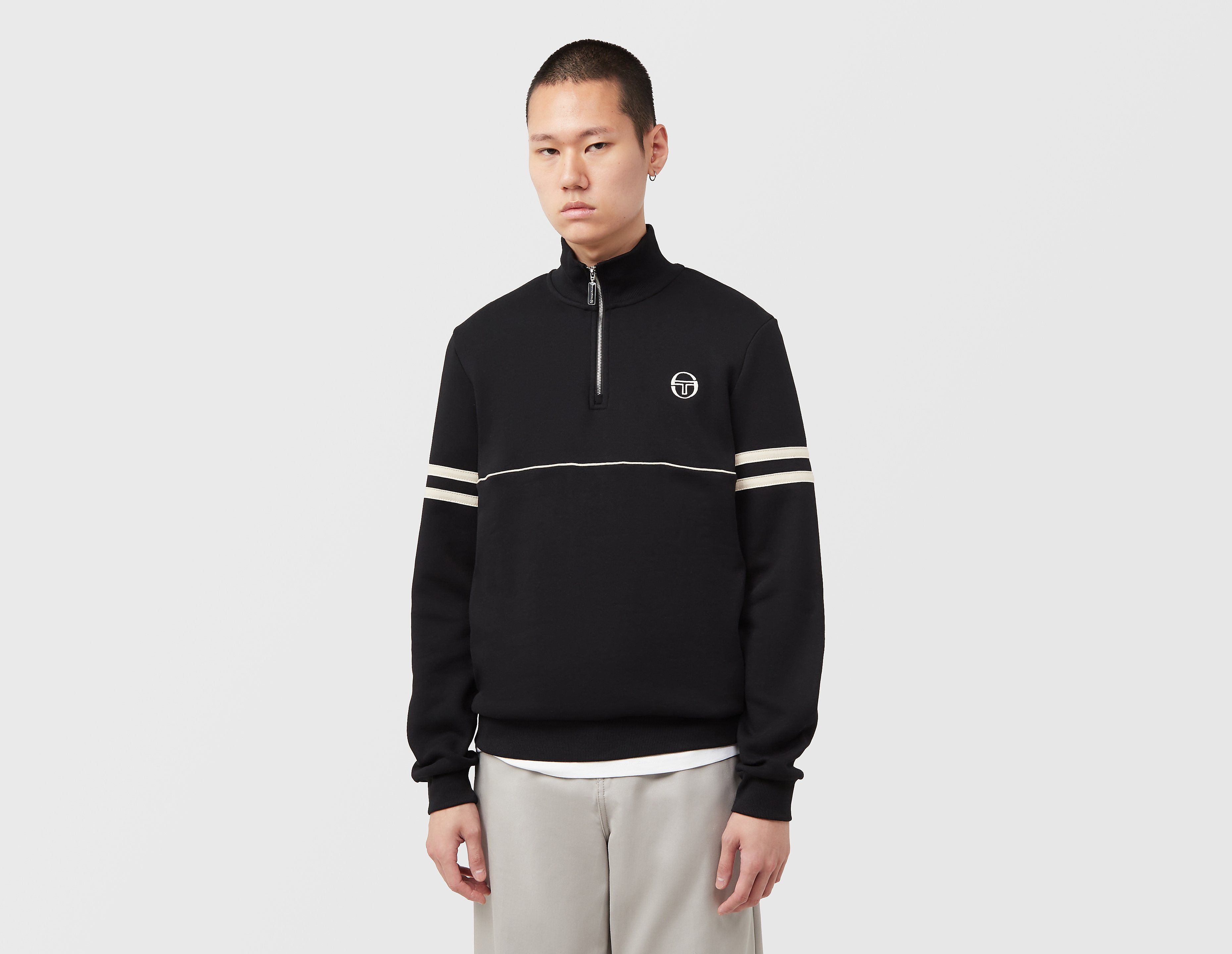Sergio Tacchini Orion 1/2 Zip Sweatshirt, zwart