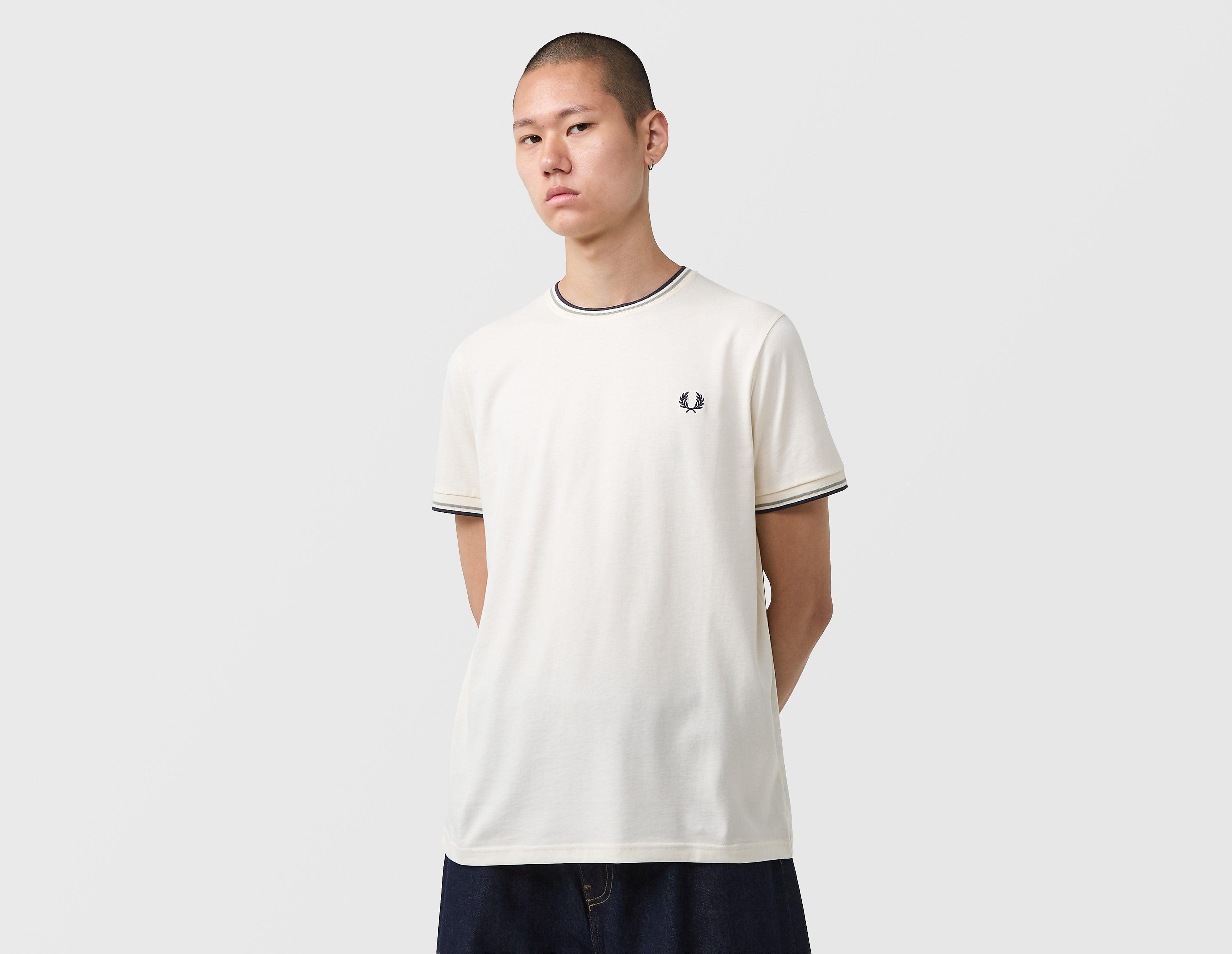 Fred Perry Twin Tipped Ringer T-Shirt, wit
