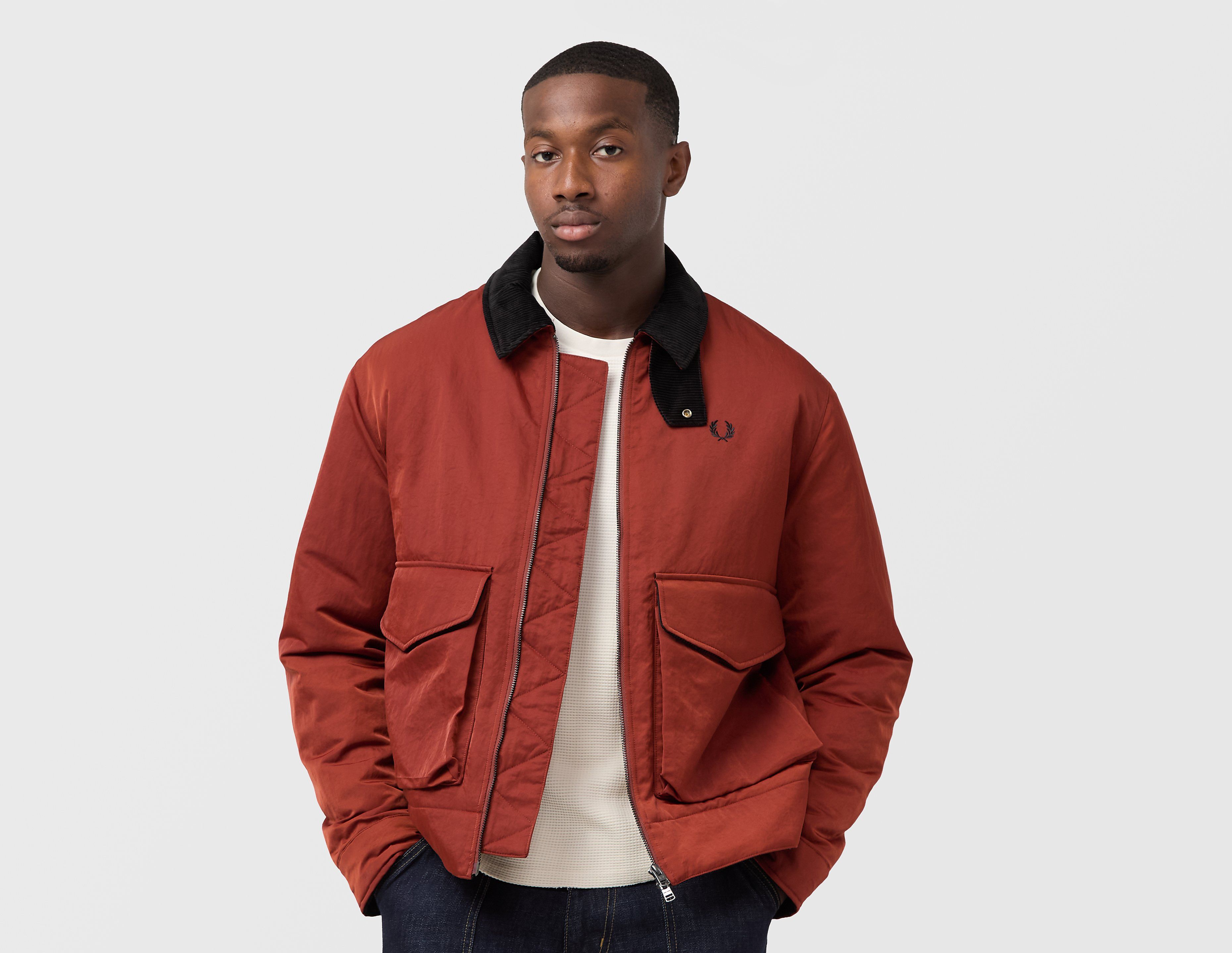 Fred Perry Nylon Caban Jacket, rood