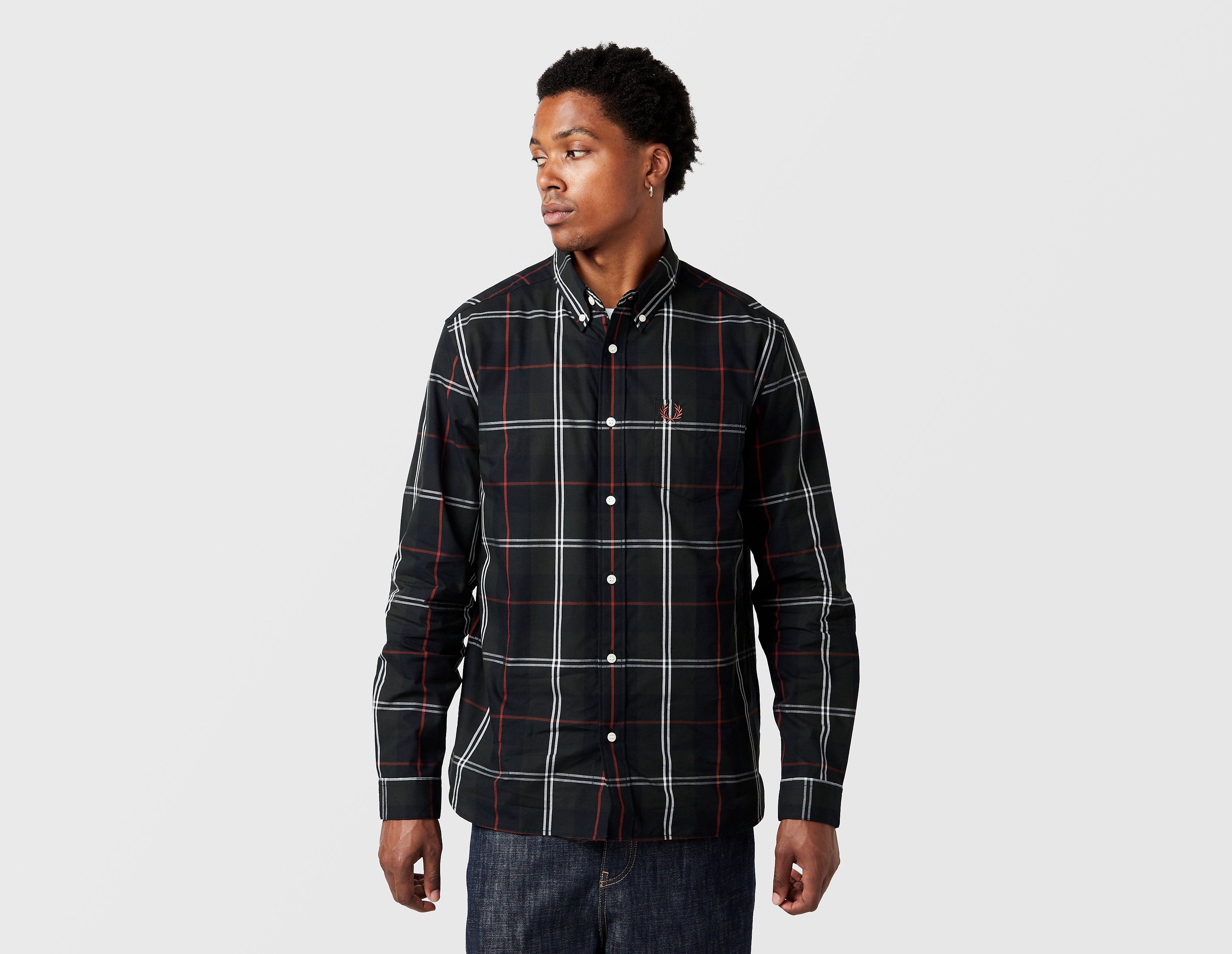 Fred Perry Poplin Tartan Shirt, blauw
