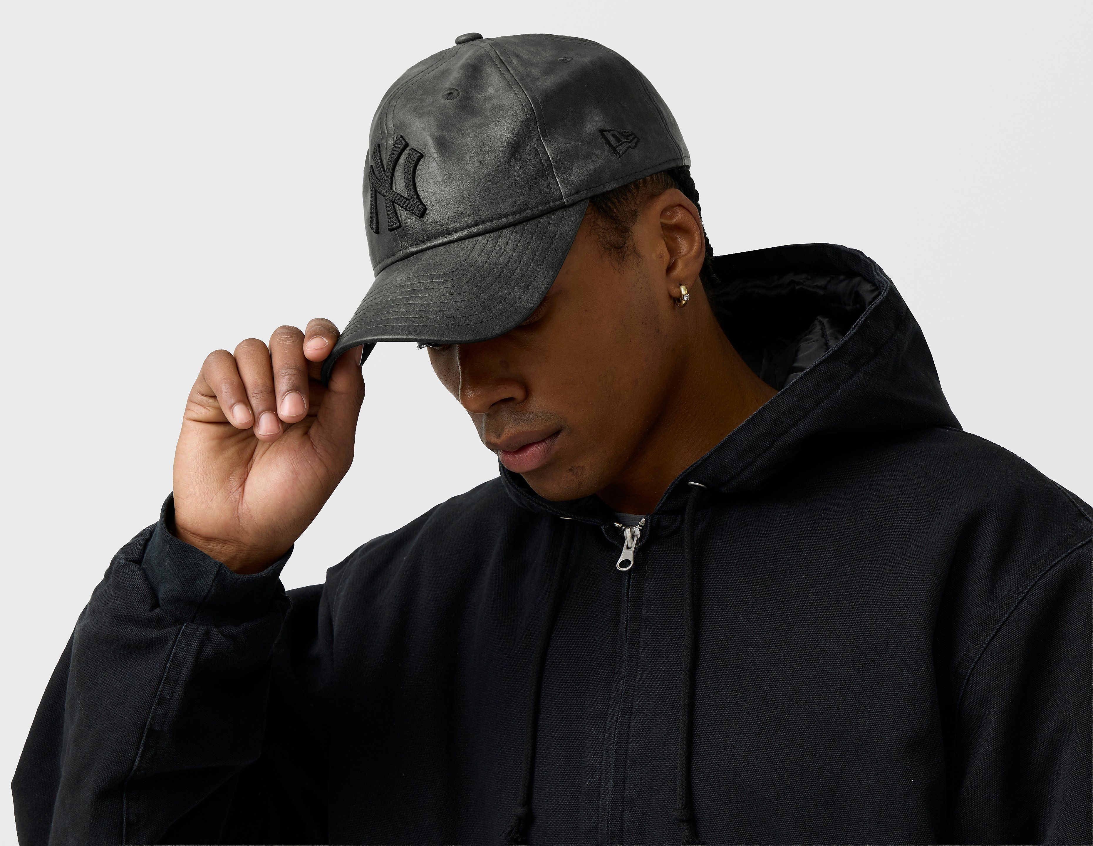 New era New York Yankees Worn PU 9TWENTY Cap, zwart