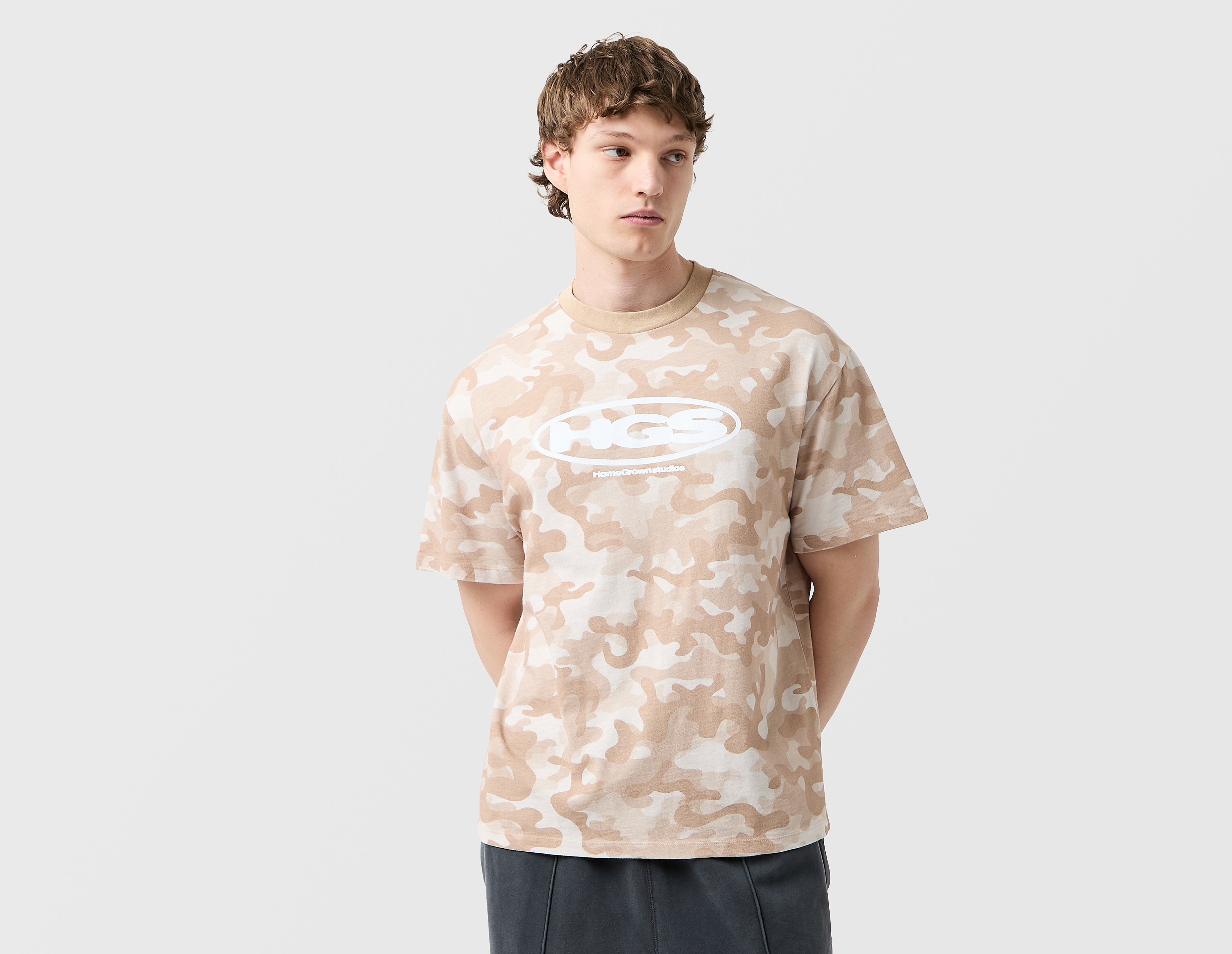 Home Grown Studios Camo T-Shirt, beige