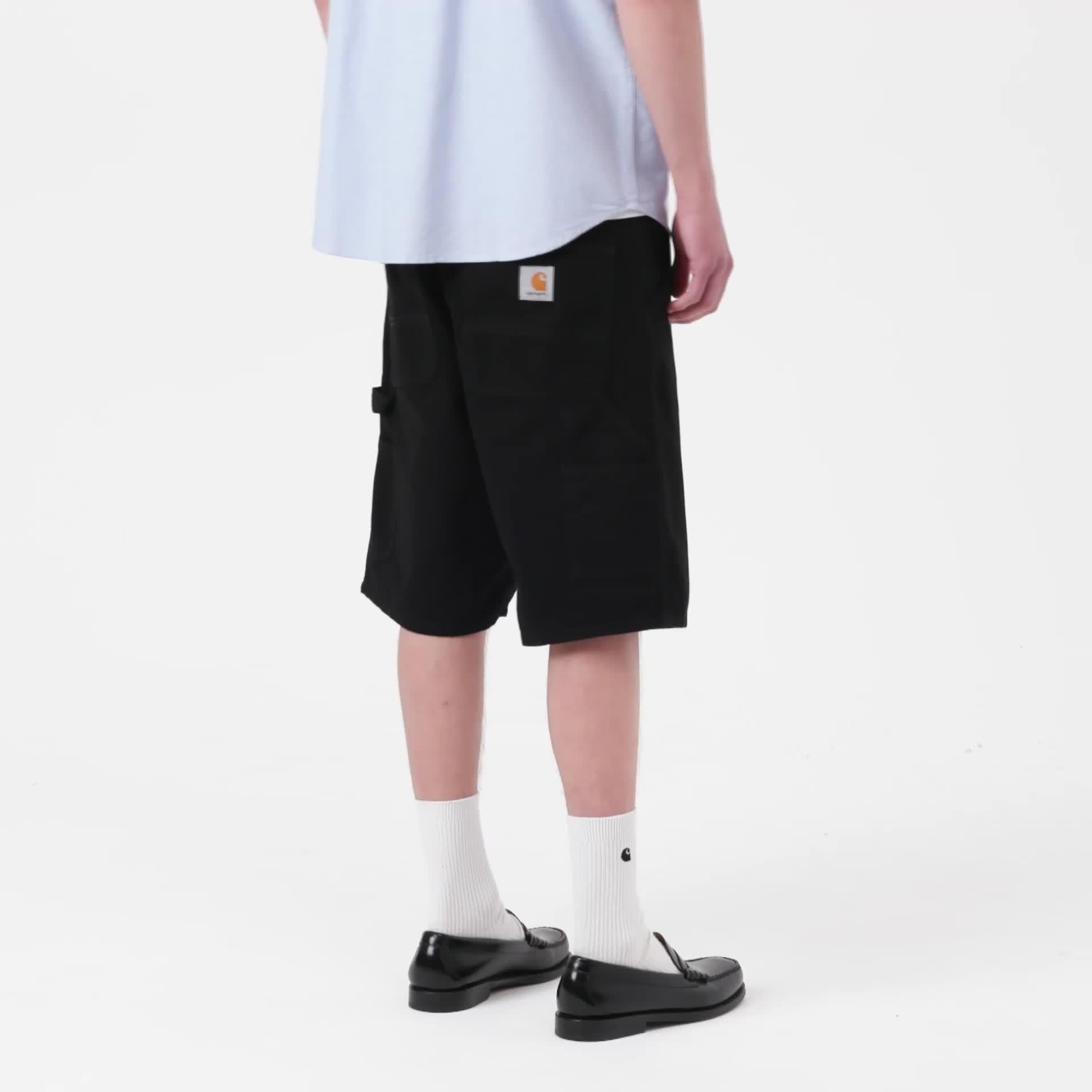 Carhartt WIP Single Knee Short, Black | Official Online Store