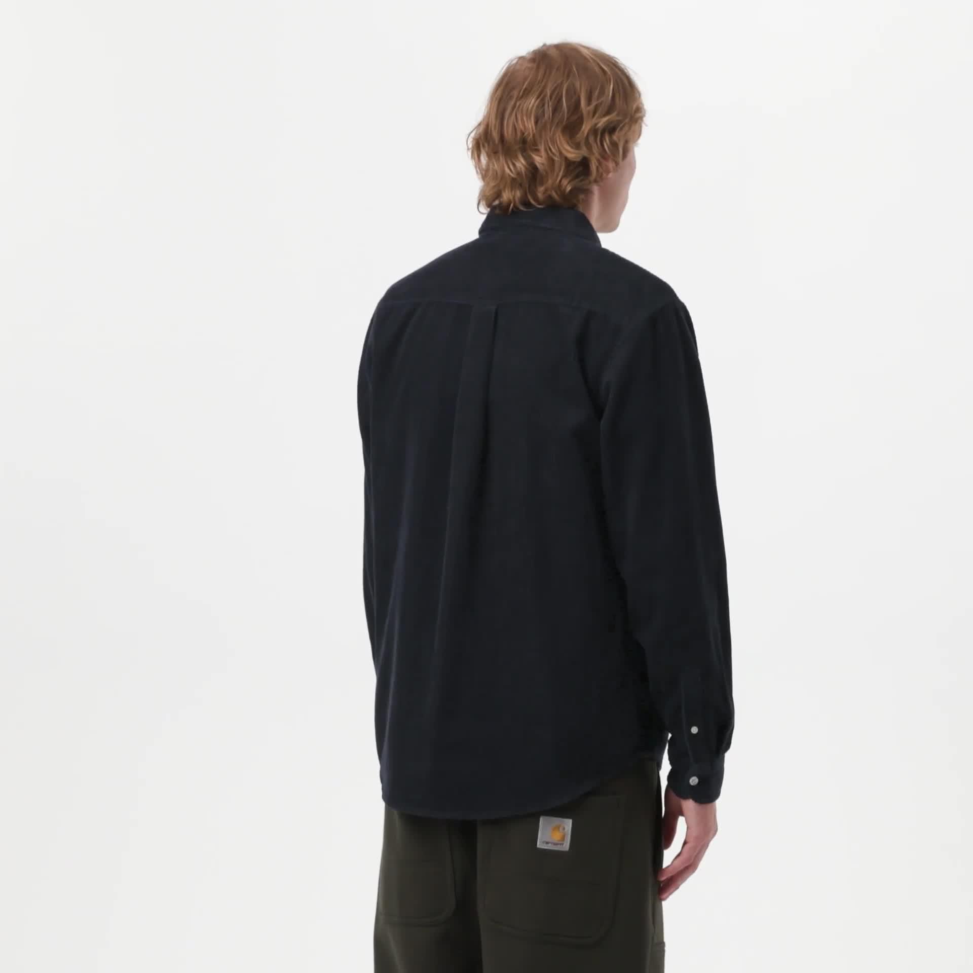Carhartt WIP L/S Madison Cord Shirt, Dark Navy / Dark Navy