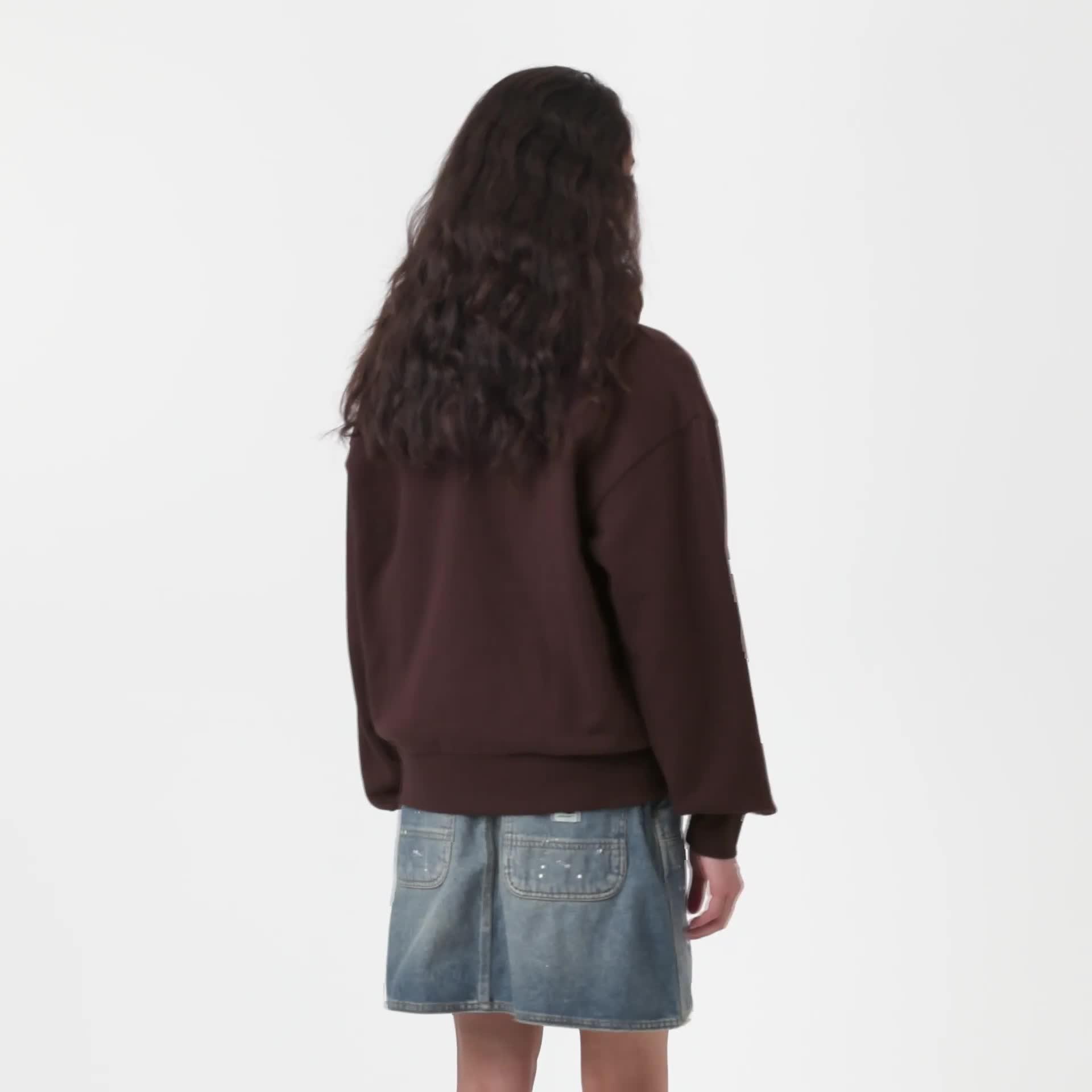 Carhartt WIP Women's Hooded Casey Sweatshirt, Palisander / Silver