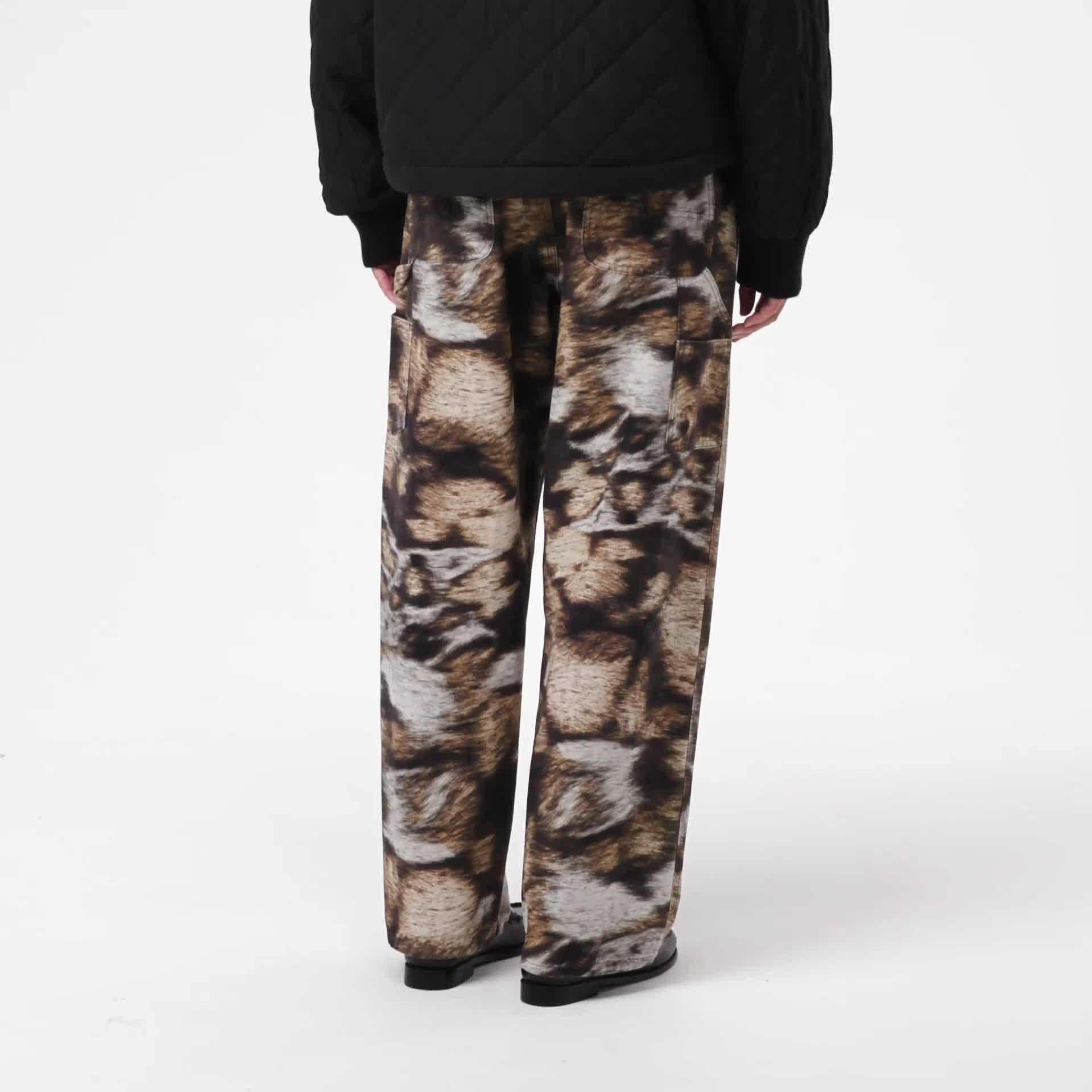 Carhartt WIP Women's Brandon Single Knee Pant, Wild Dog Print