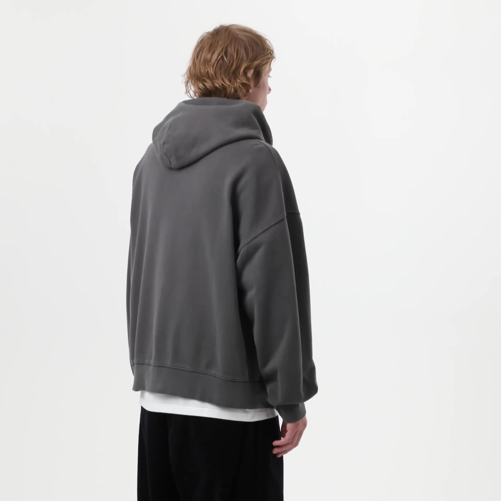 Carhartt WIP Hooded Benton Sweat Jacket, Graphite | Official