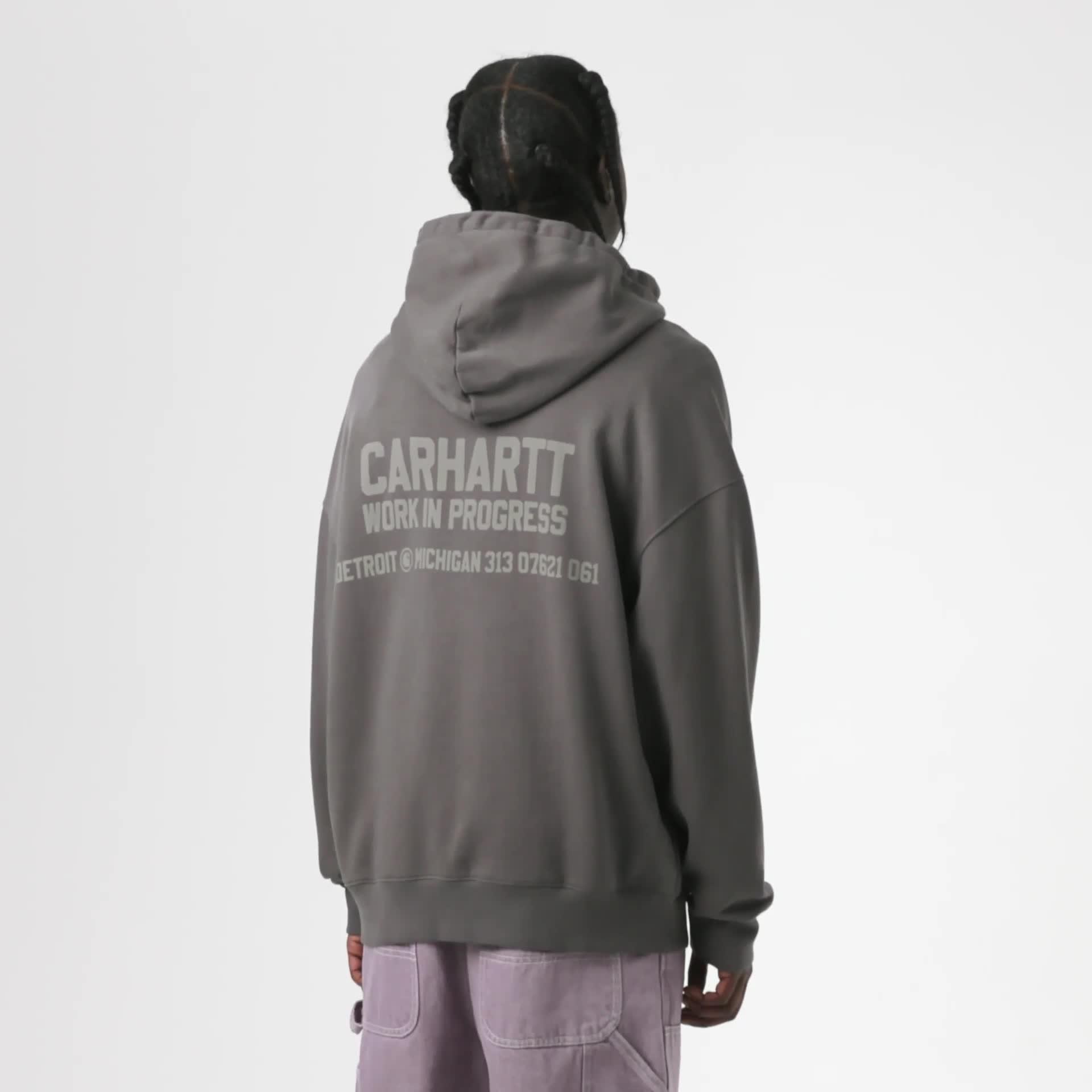 Carhartt WIP グレー フーディ Sサイズ Carhartt（カーハート） パーカー メンズ 正規品 CARHARTT WIP ジップ