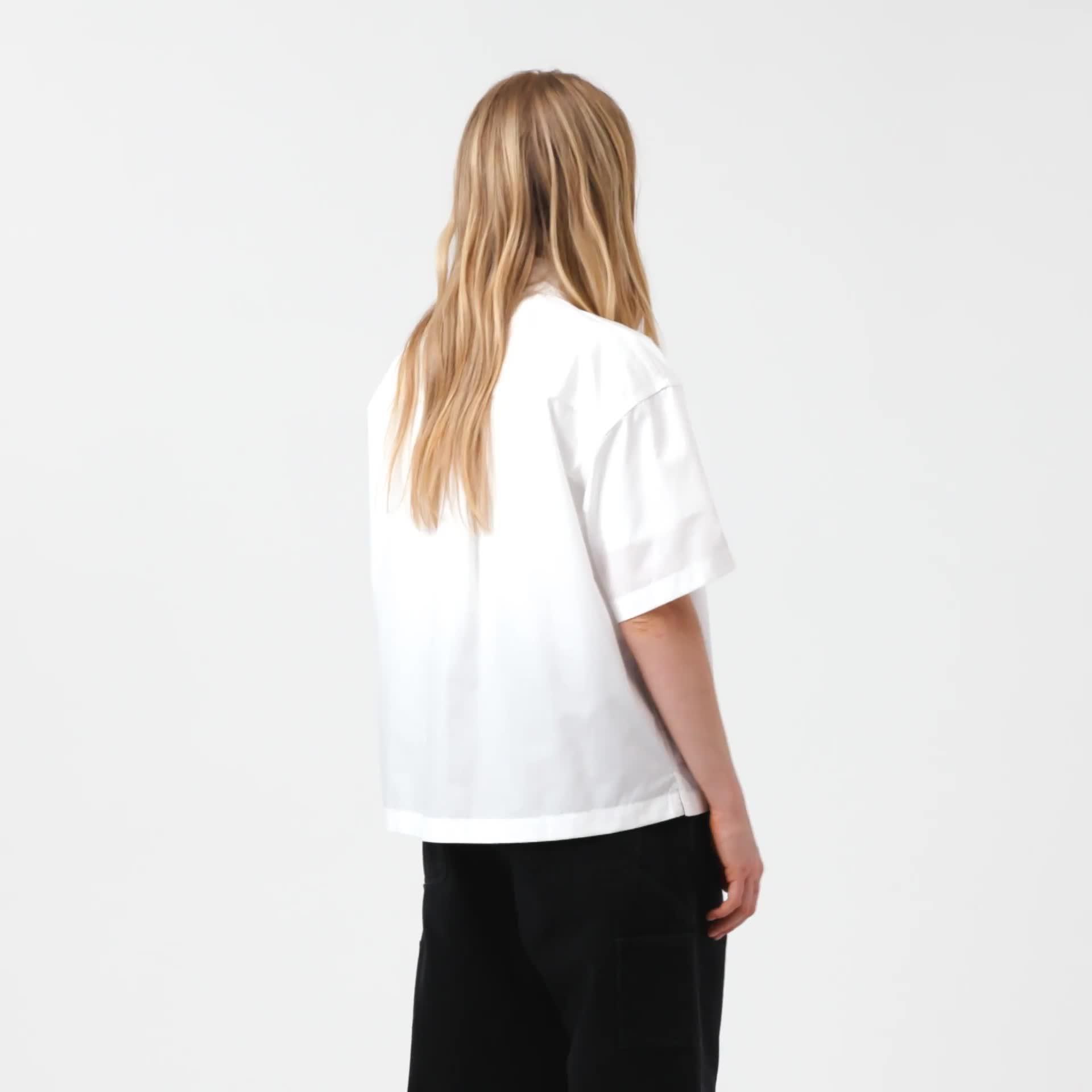 Carhartt WIP Women's S/S Belmont Shirt, White | Official Online Store