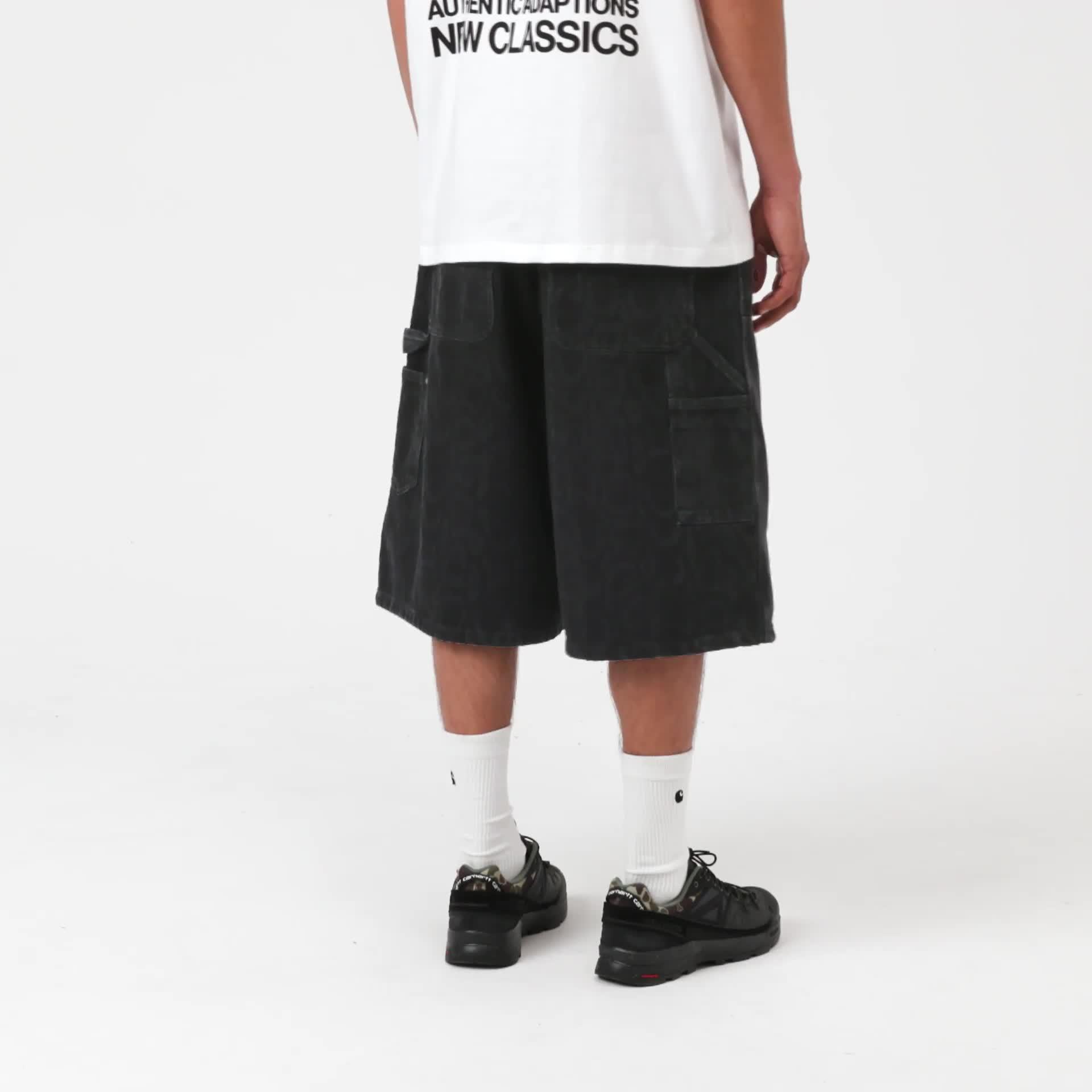 Carhartt WIP OG Double Knee Short, Snake Camo, Black | Official