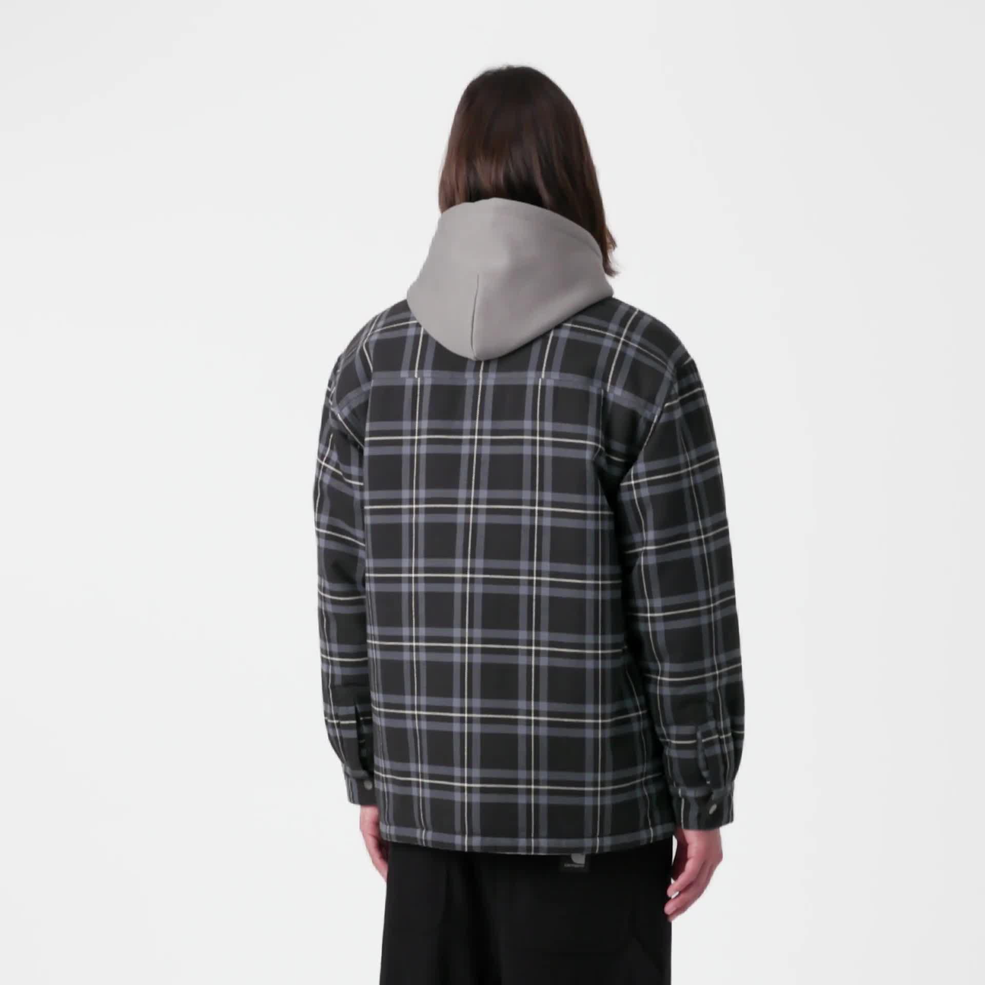 Carhartt WIP Baird Shirt Jac, Baird Check, Black | Official Online