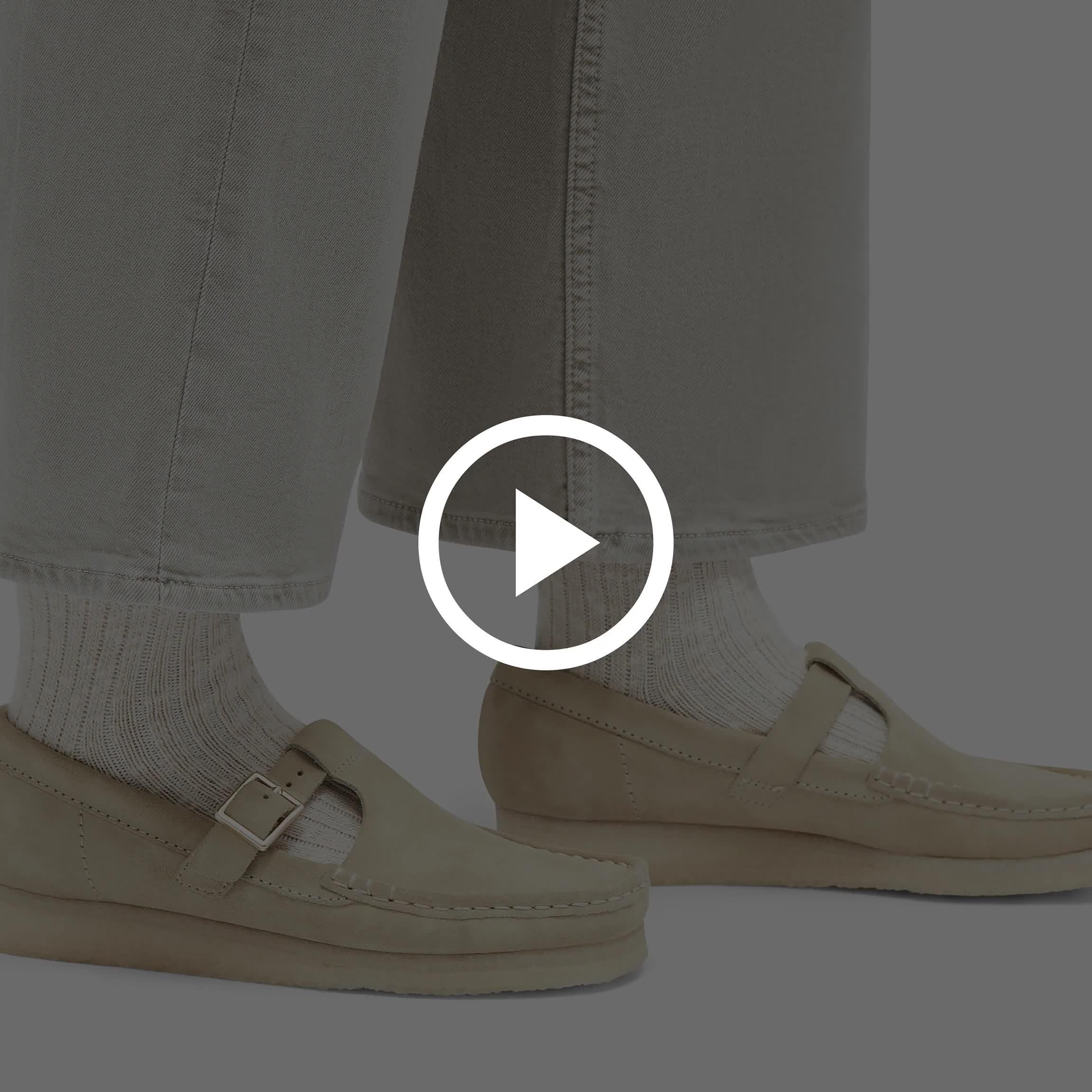 Women's Wallabee T-Bar Maple Suede Moccasins | Clarks