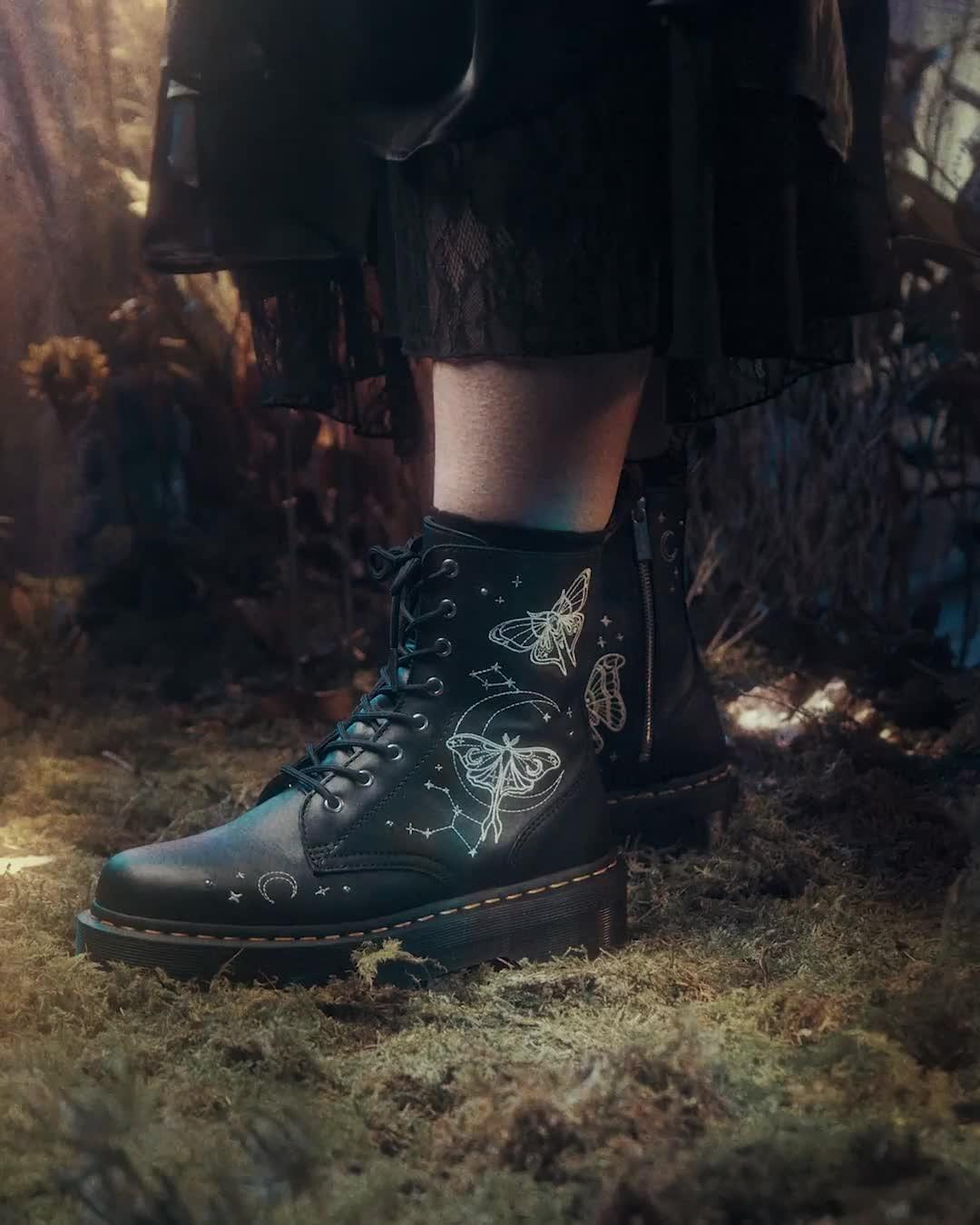 Chaussure Dr Martens 38 Cm Boots Plateformes Jadon III En Cuir