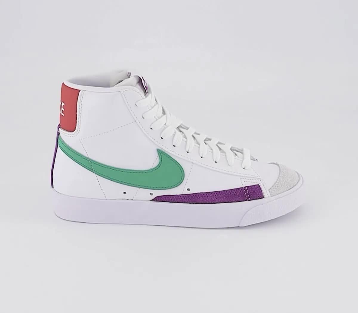 Nike Blazer Mid 77 Trainers White Stadium Green Picante Red Women s Trainers