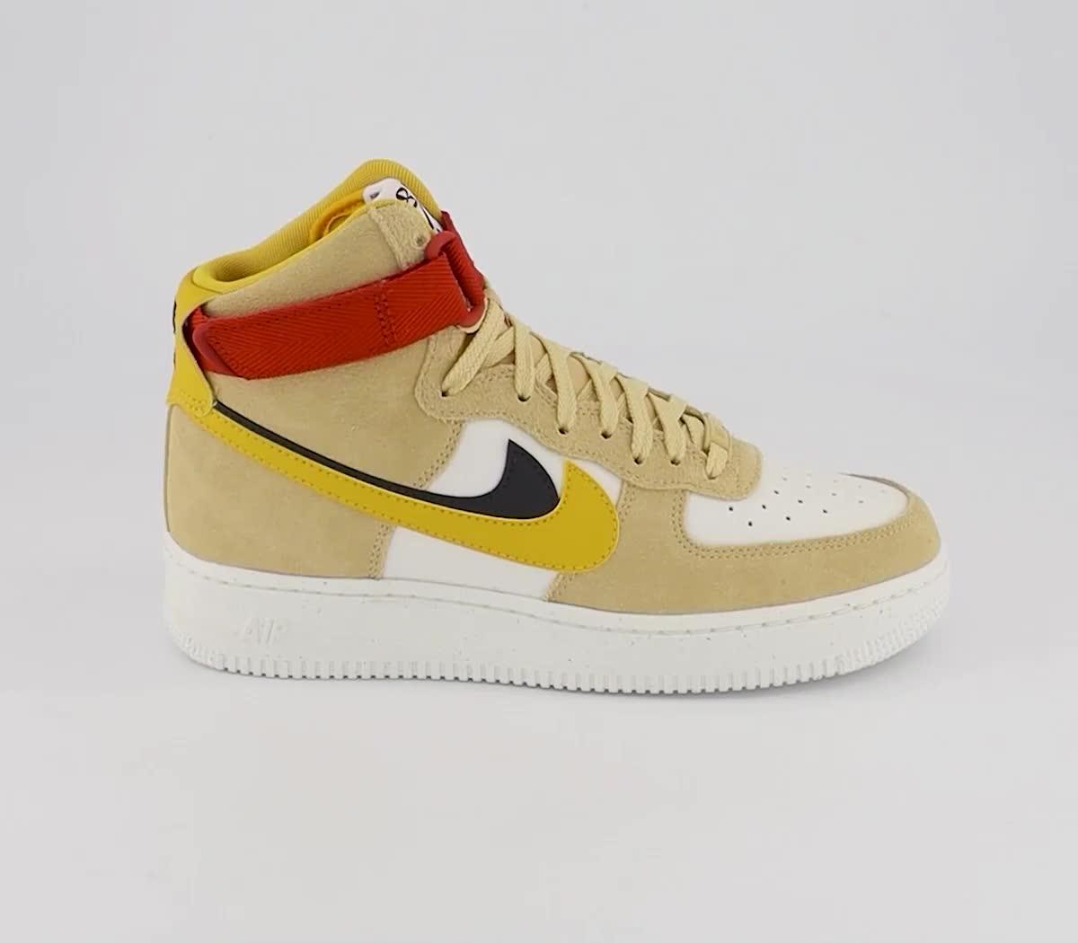 Nike yellow high tops best sale