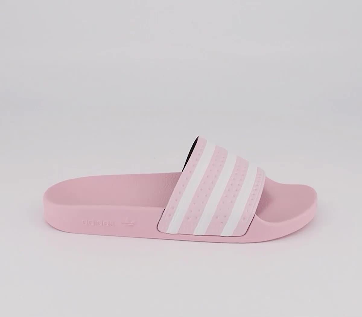 Adidas Originals Adiletten Weiss Rosa Adilette Badelatschen W