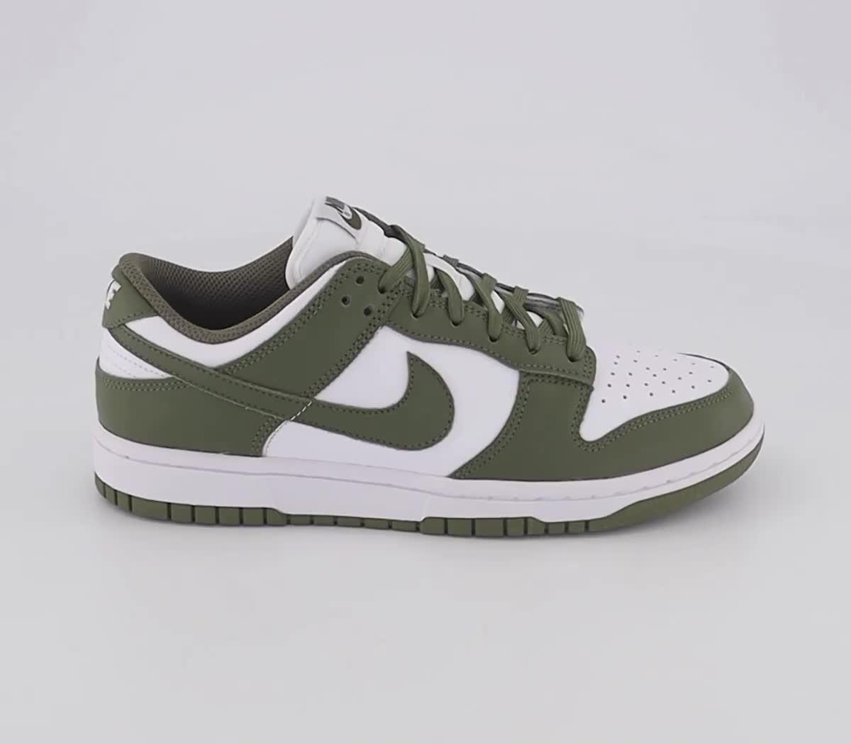 Nike Dunk Low Trainers Whte Med Olive White - Women's Trainers