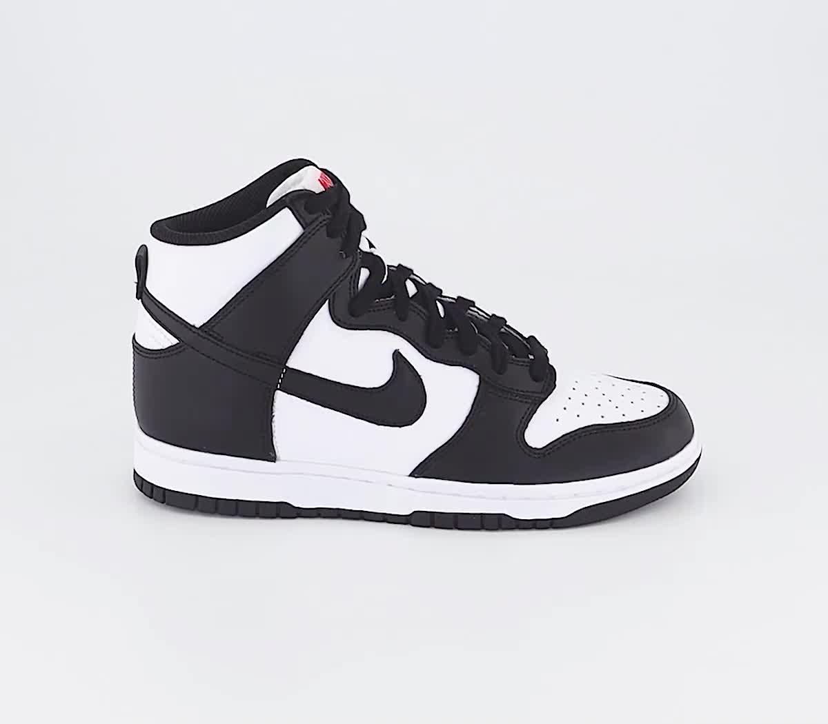 Nike dunk high black deals and white