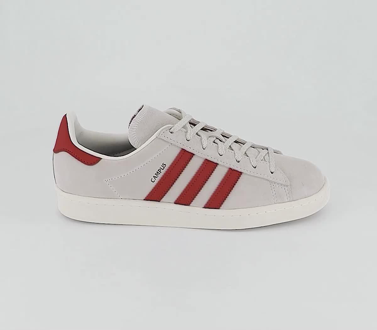 adidas Campus 80s Trainers Off White Collegiate Red - Men's Trainers