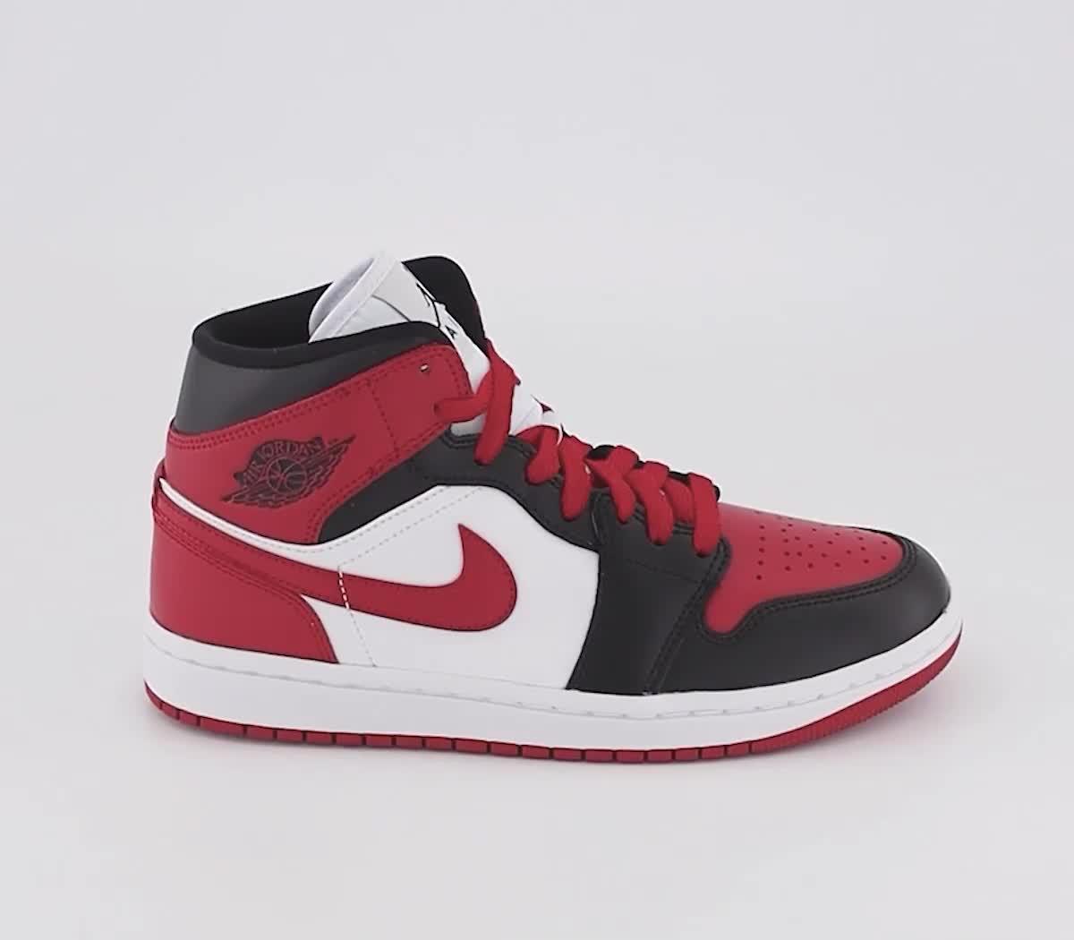 Nike jordan mid 1 red sale