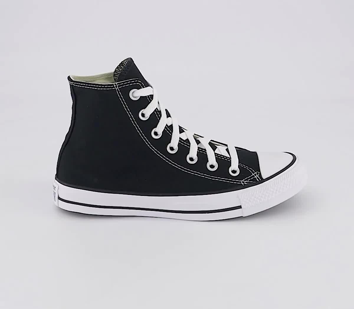 Black leather converse size 6 outlet uk