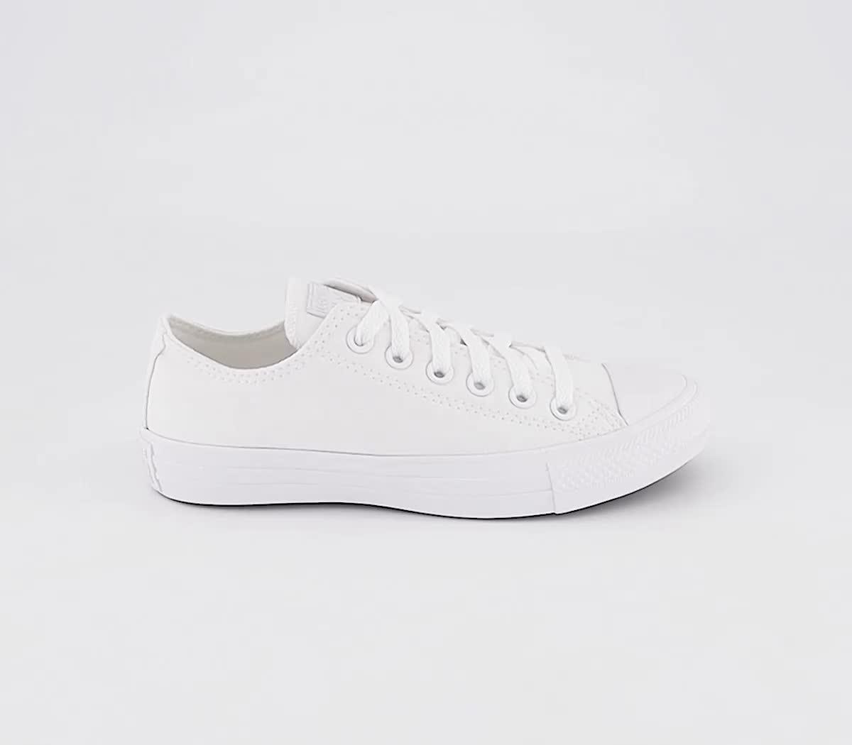 Converse white all shop star mono ox trainers