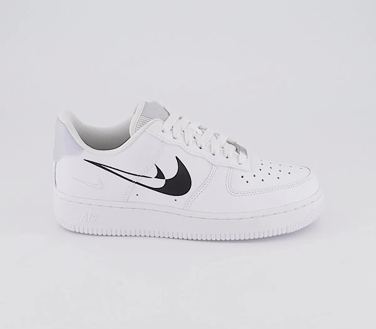 White air force with black hot sale tick junior