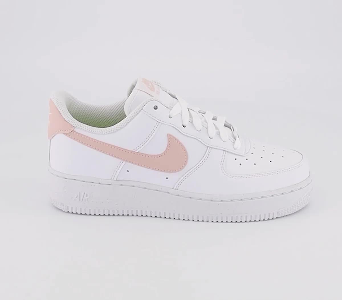 Nike Air Force 1 Women's in White/Oracle Pink