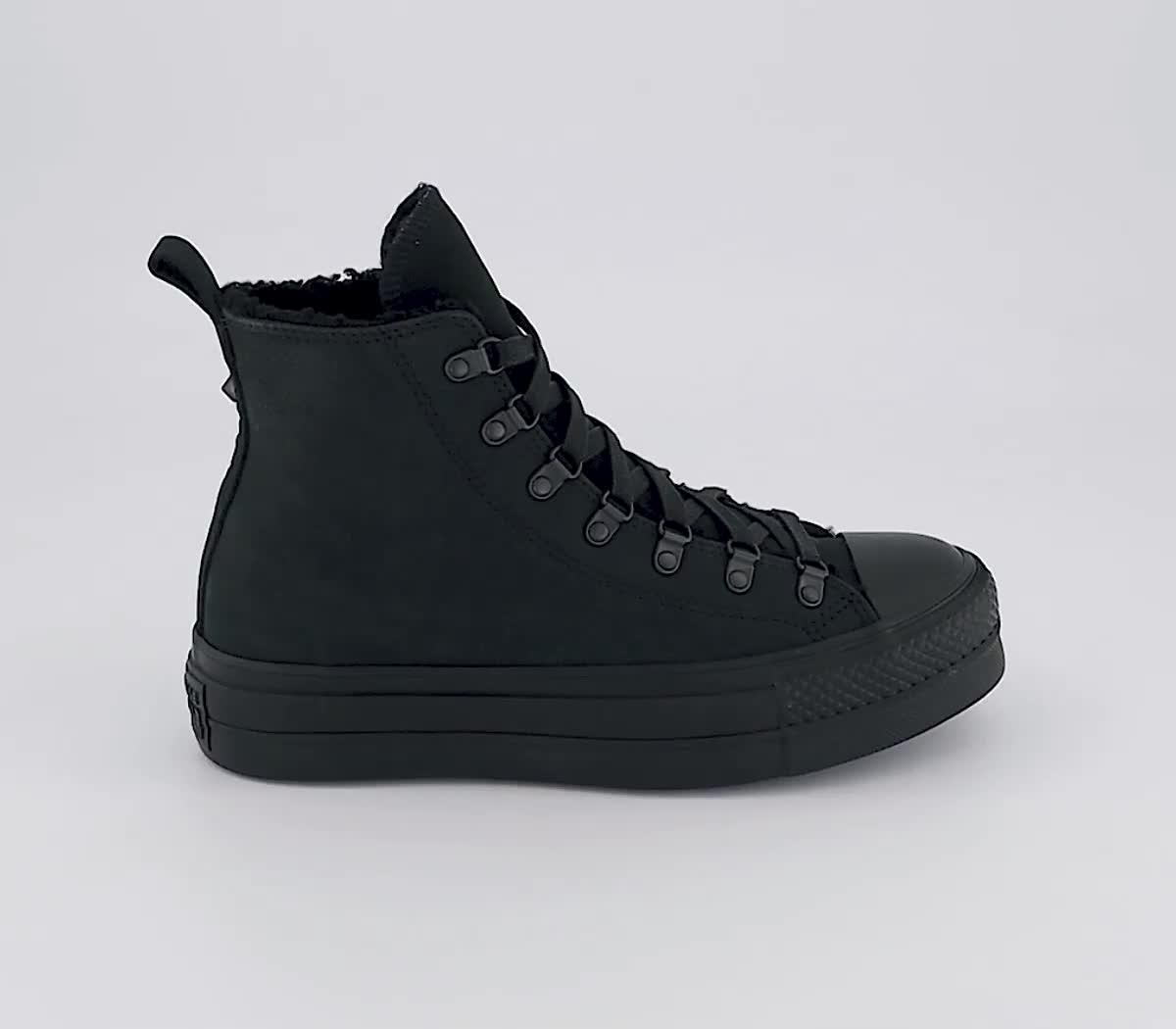 All black platform trainers online