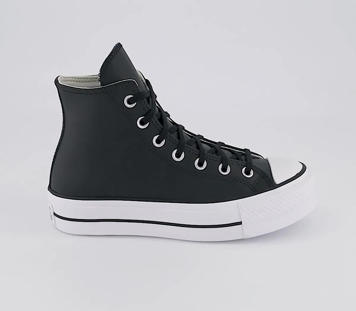 Converse on sale leather platform