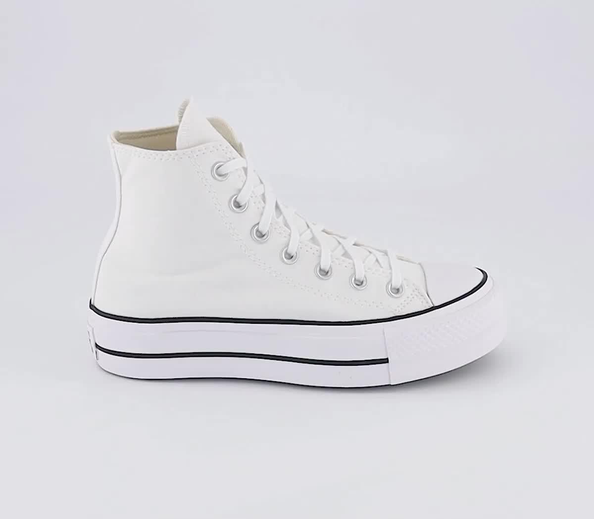 Converse sale white platforms