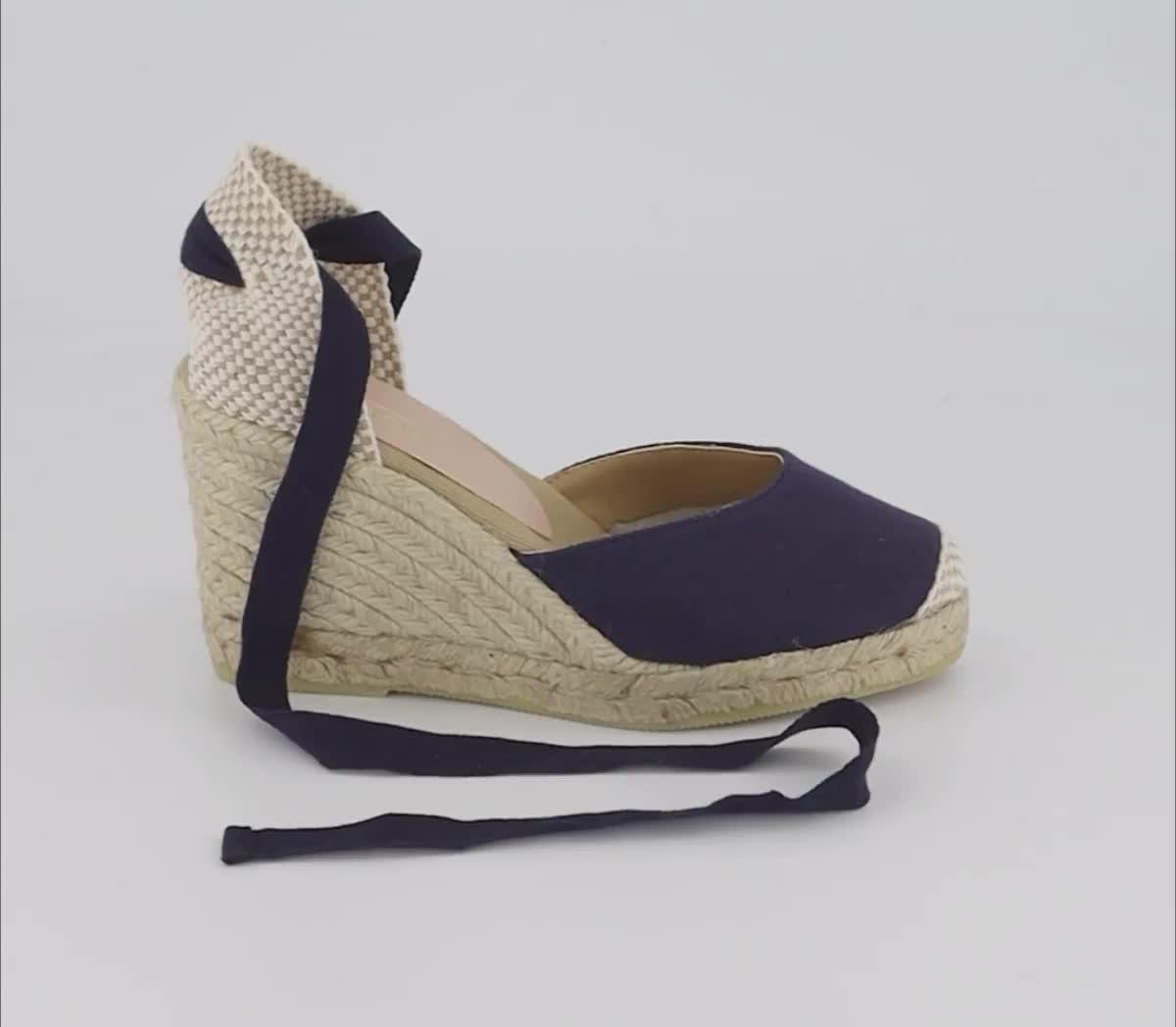 Office marmalade espadrille hot sale wedges natural canvas