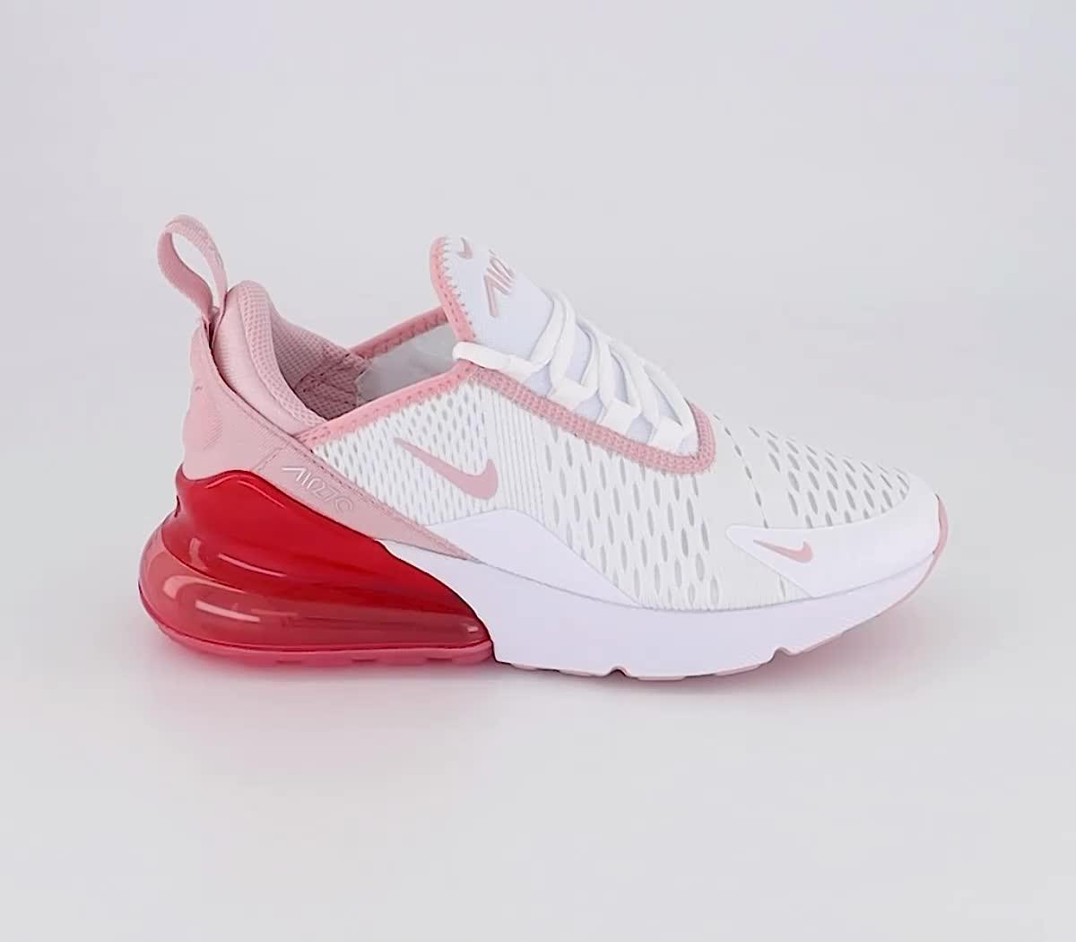 Nike 270 pink shop and white junior