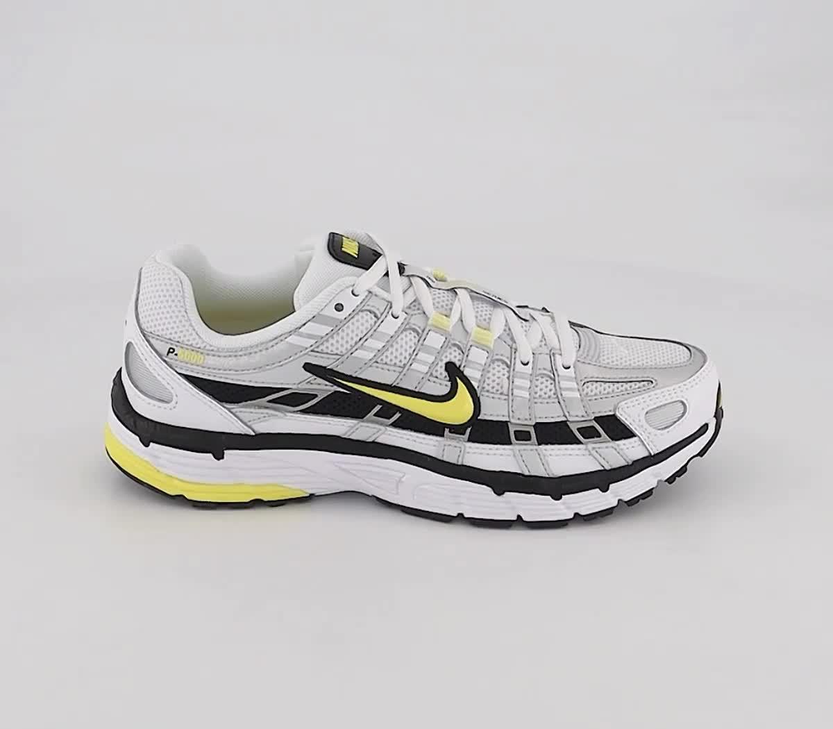 Nike P 6000 Trainers White Silver Yellow Black Women s Trainers