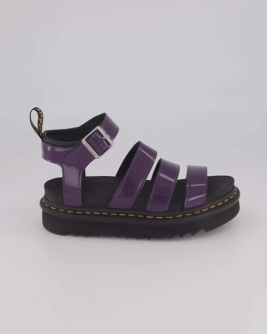 Dr. Martens Blaire Sandals Blackcurrant Patent Lamper