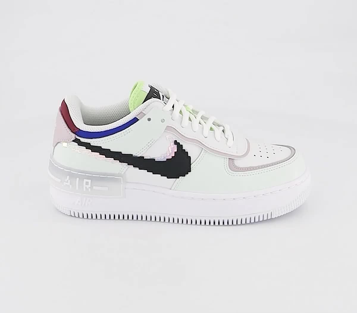 Nike air force 1 double outlet layering shadow white pink purple